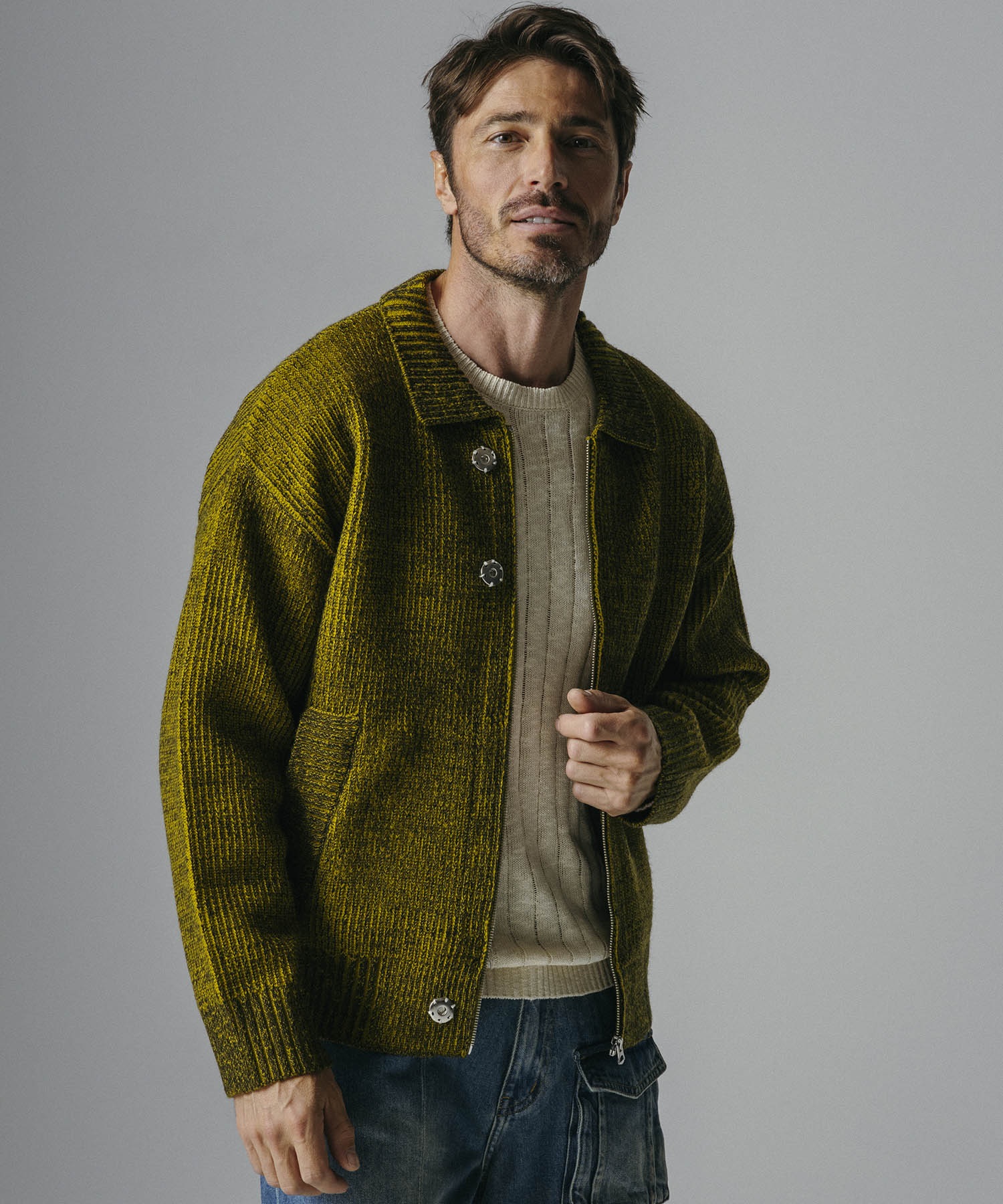 【12月上旬お届け予約商品】襟付きジップアップブルゾン