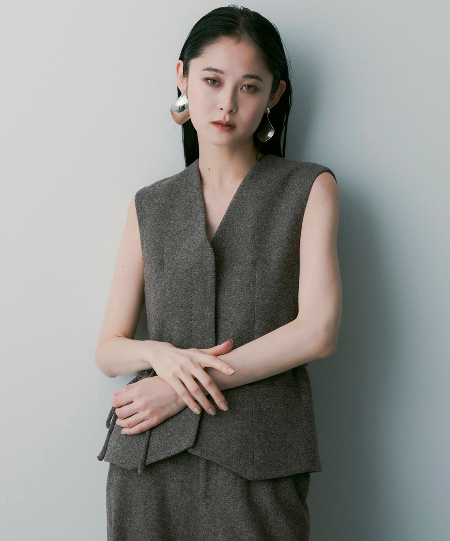 【3月中旬お届け予約商品】ヘリンボーン ウールジレ