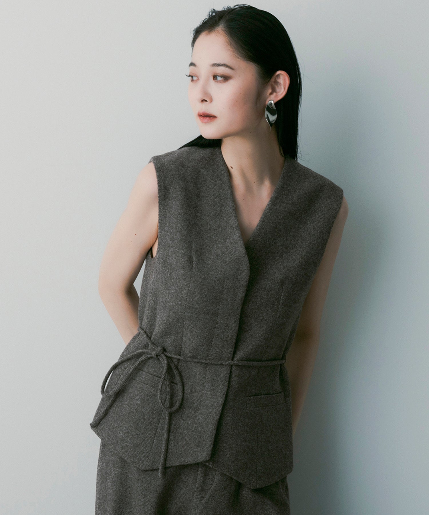 【3月中旬お届け予約商品】ヘリンボーン ウールジレ