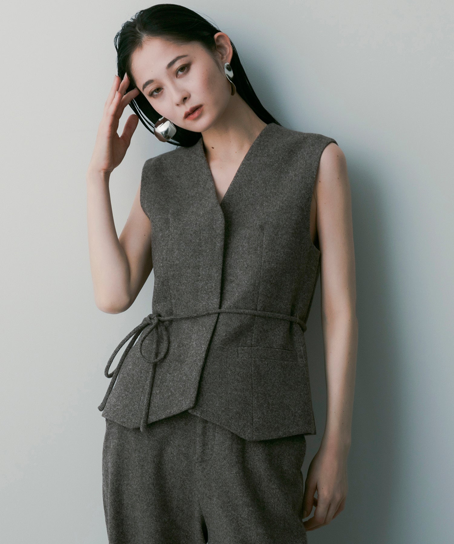 【3月中旬お届け予約商品】ヘリンボーン ウールジレ