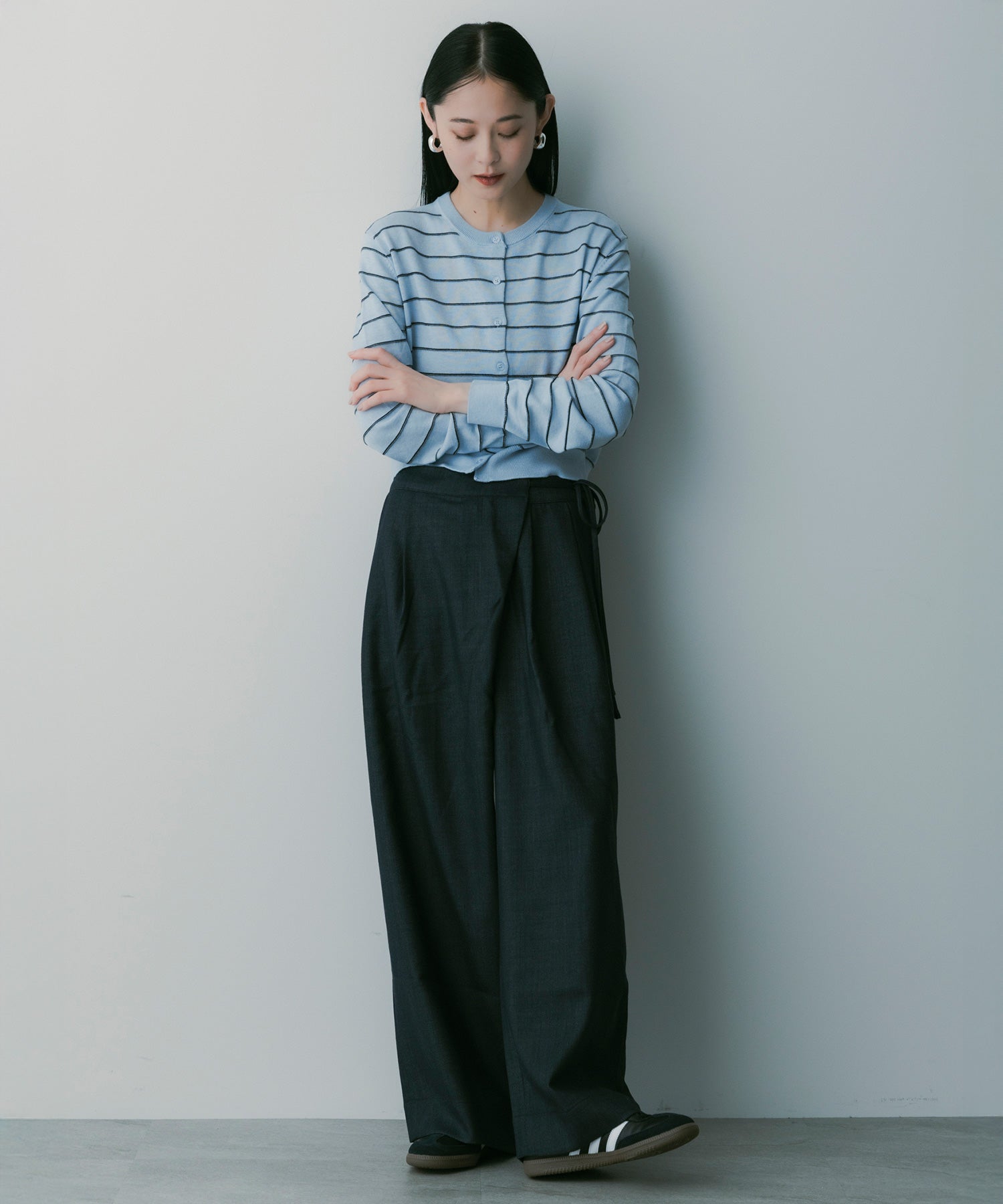 【3月中旬お届け予約商品】ウールブレンド ラップパンツ