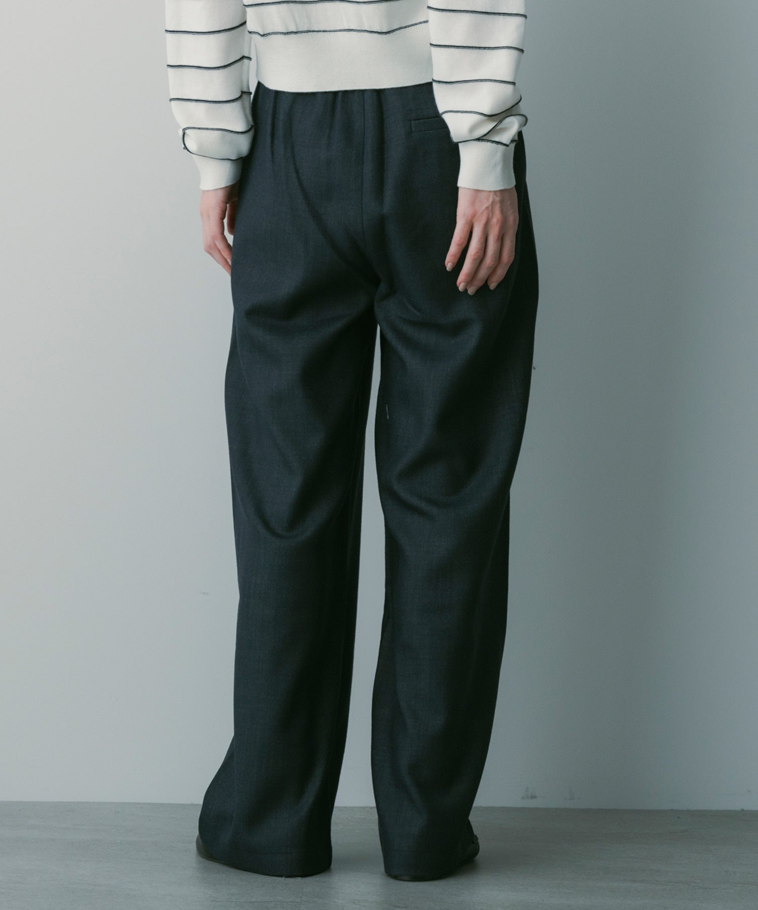 【3月中旬お届け予約商品】ウールブレンド イージーパンツ