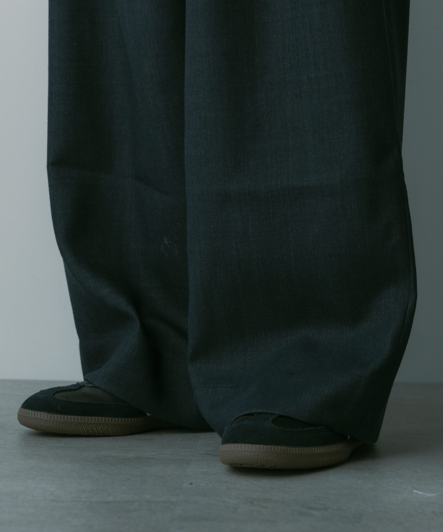 ウールブレンド ラップパンツ
