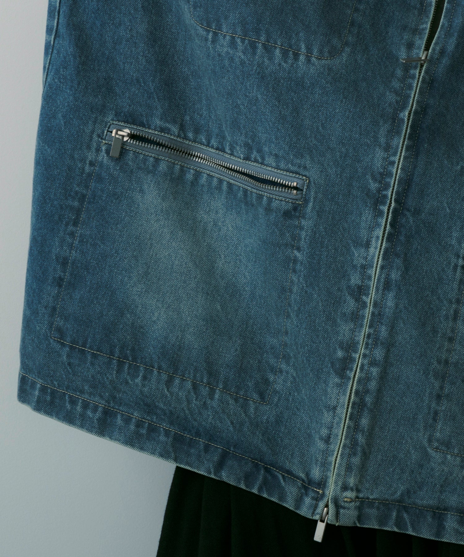 バイカラーデニムジャケット