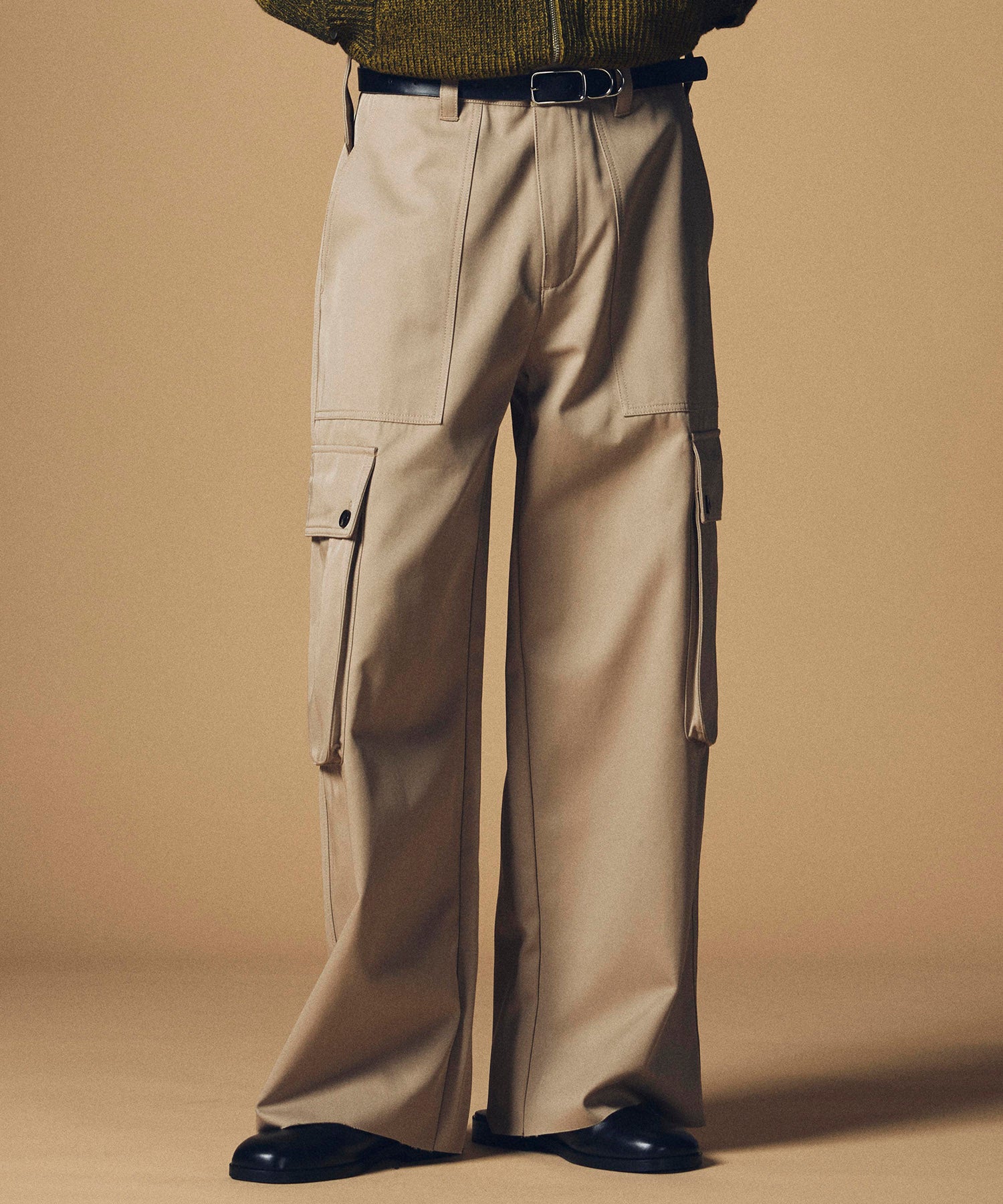 【12月上旬お届け予約商品】ハイウエスト ワイドカーゴパンツ