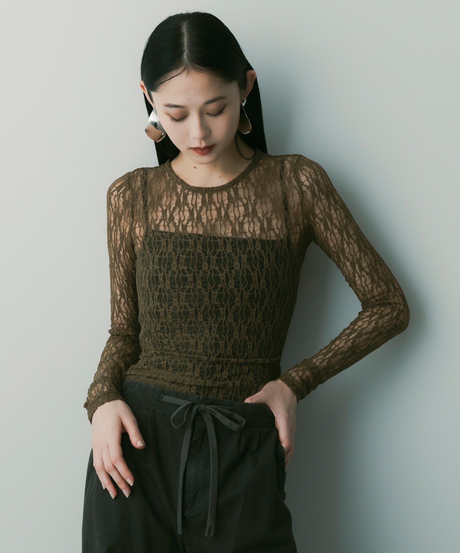 【12月上旬お届け予約商品】ロングスリーブレーストップス