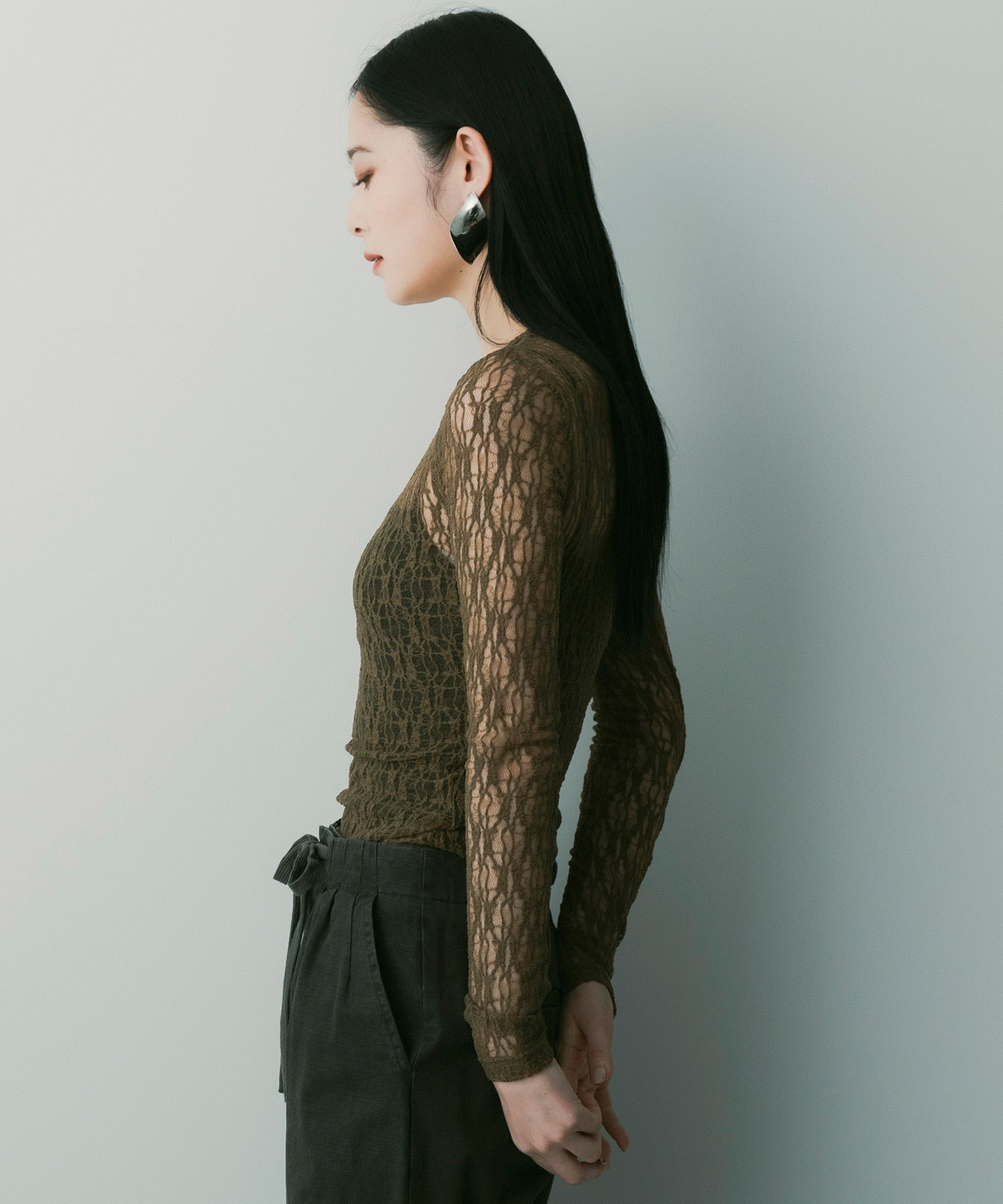 【12月上旬お届け予約商品】ロングスリーブレーストップス