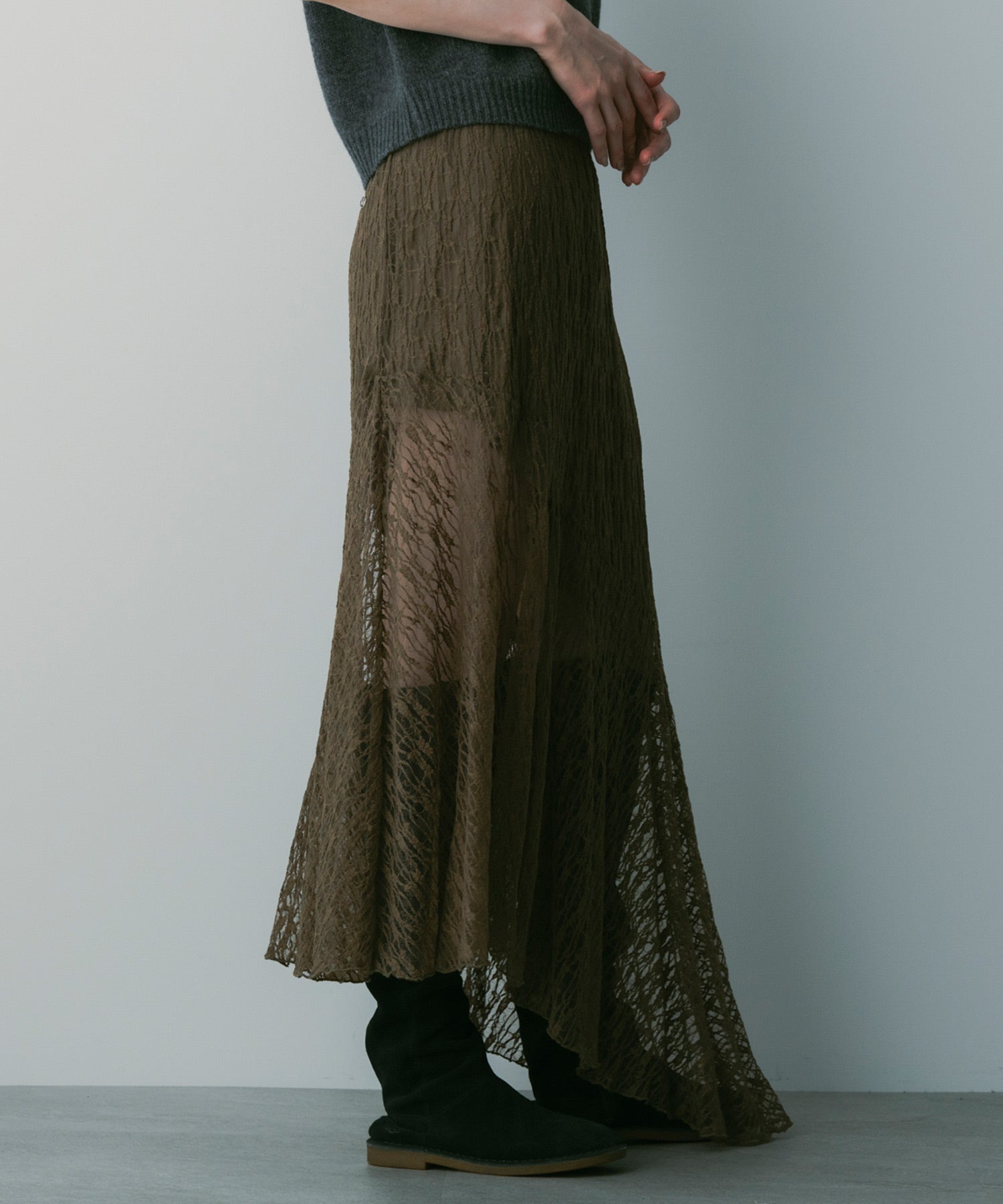 アシンメトリー レーススカート