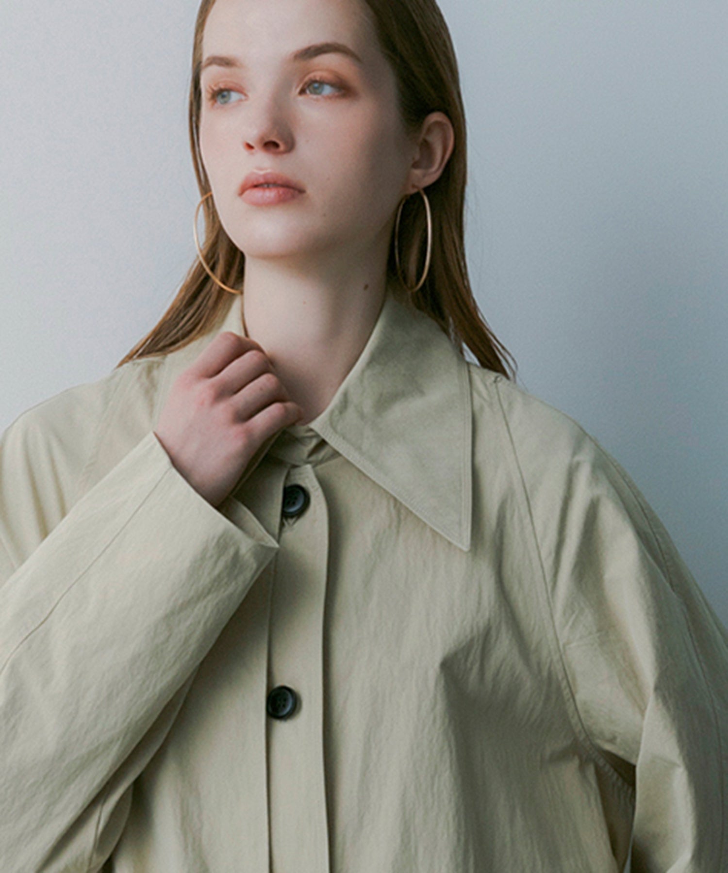 レイヤードロングコート