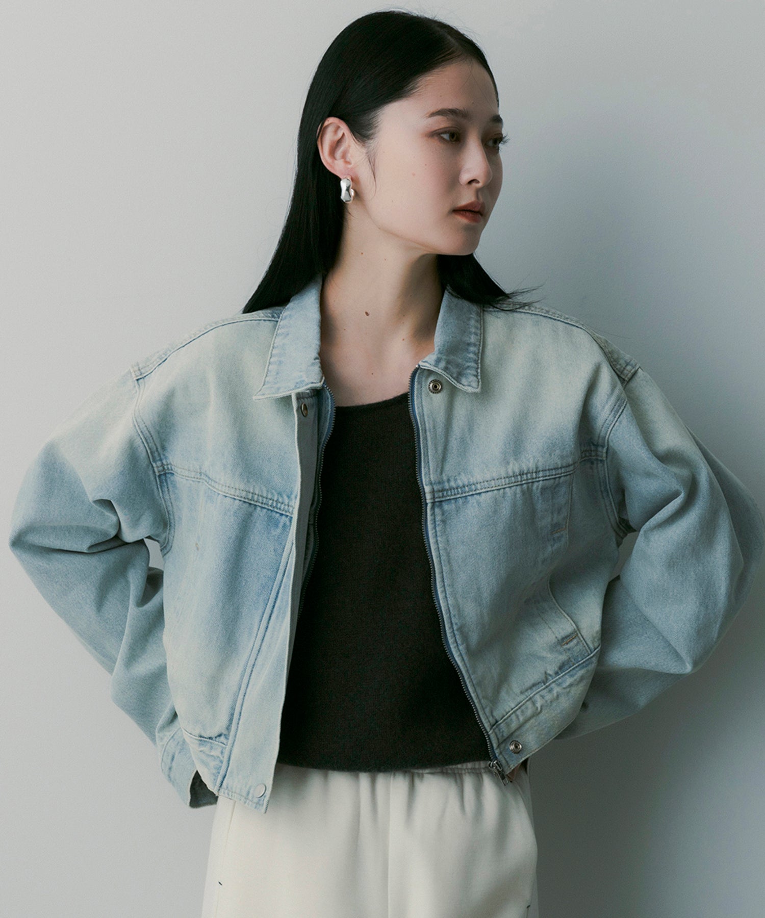 クロップドデニムジャケット