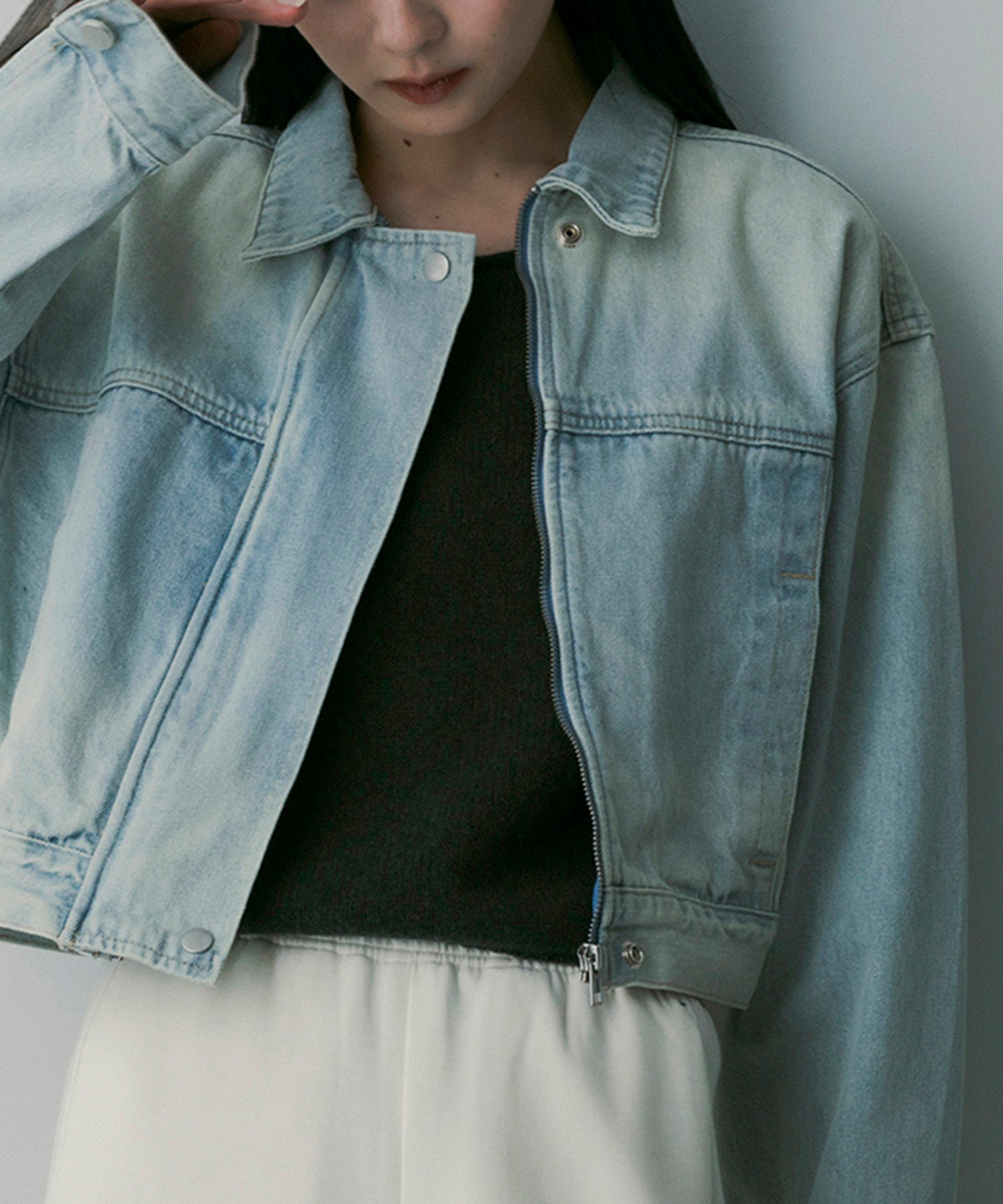 クロップドデニムジャケット