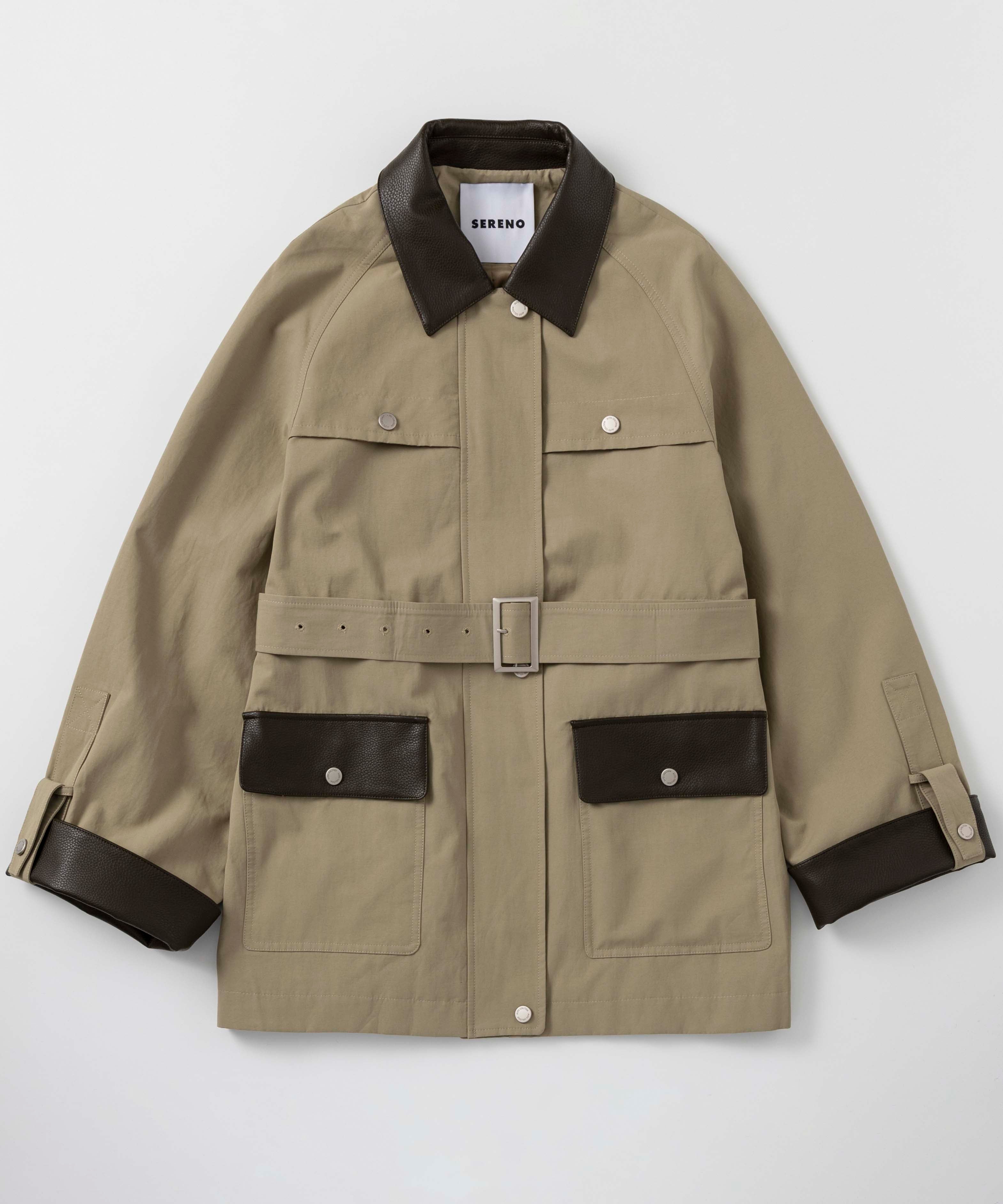 バイカラー サファリジャケット