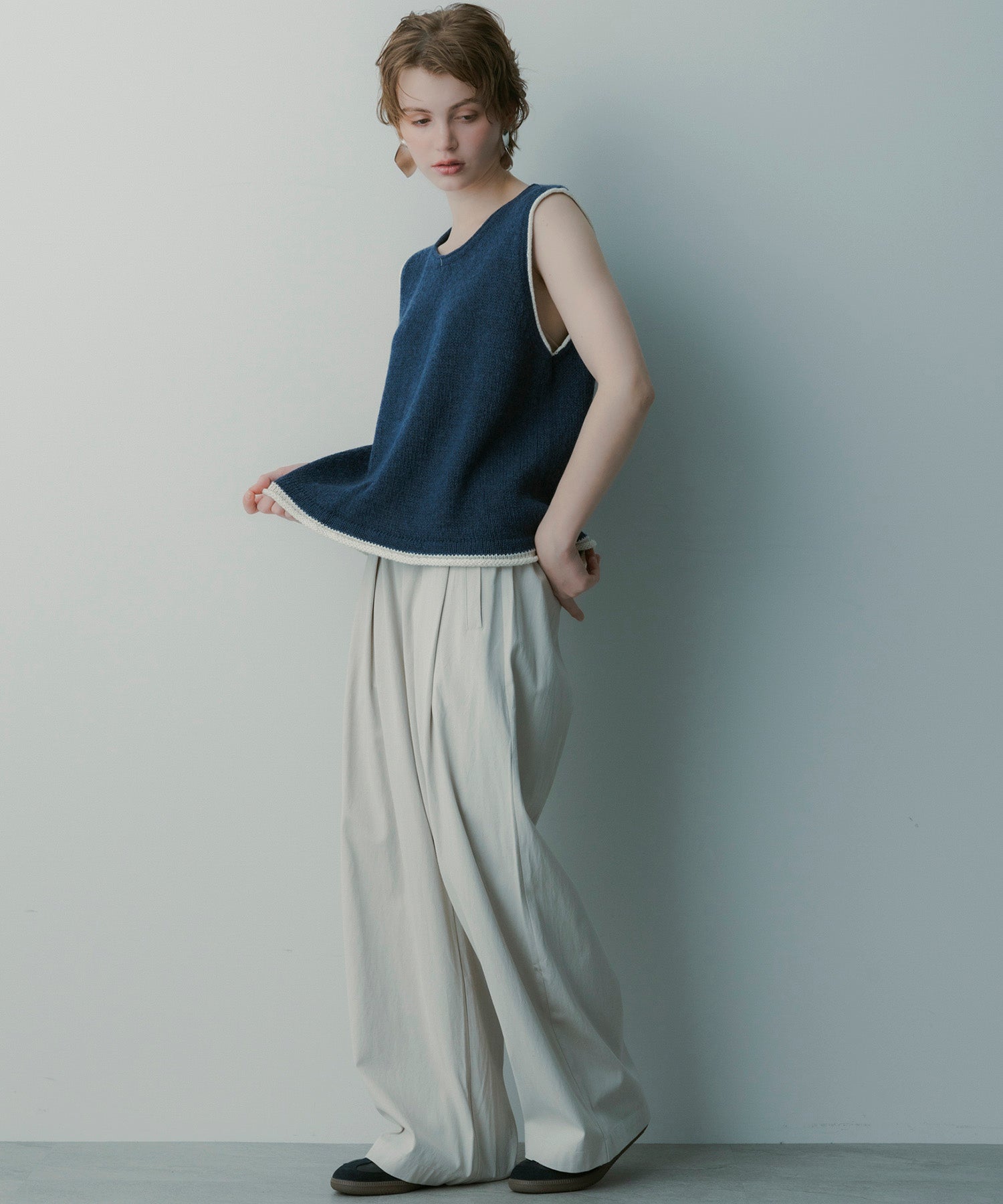 シルクブレンド イージーパンツ