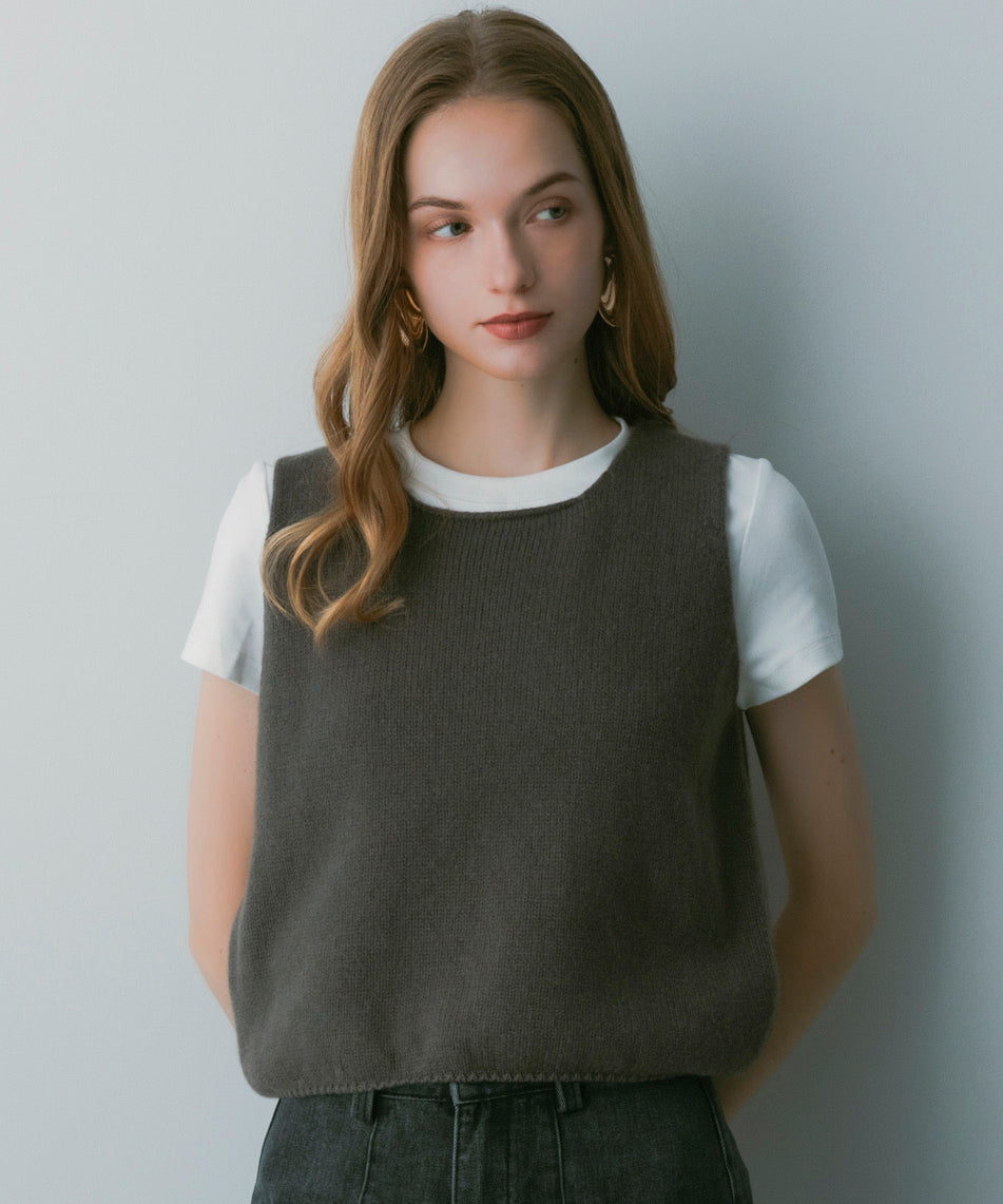 ウールニットベスト