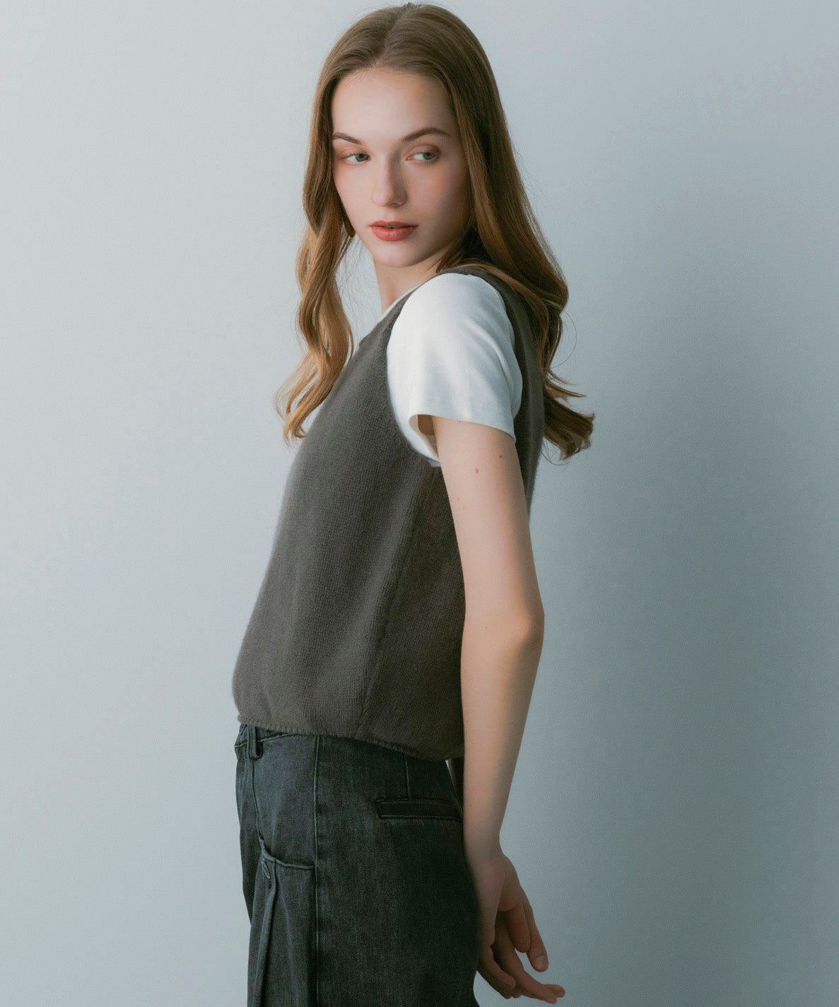 ウールニットベスト