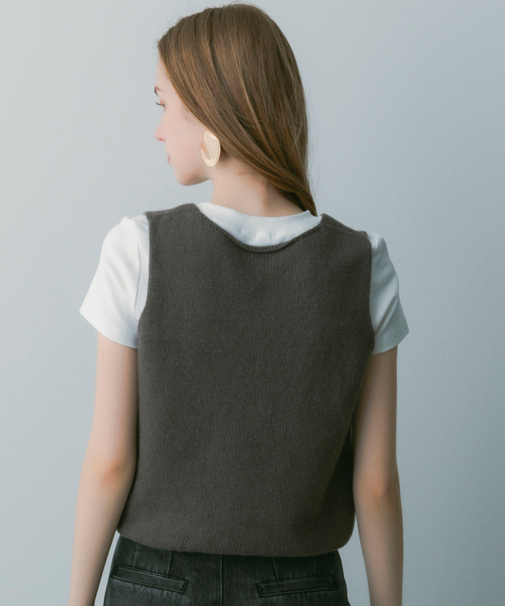 ウールニットベスト