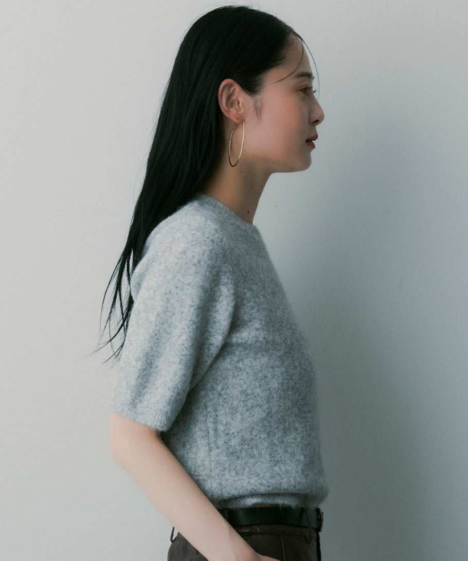 ウールブレンド ショートスリーブニット