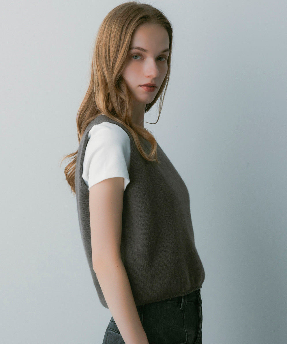 ウールニットベスト