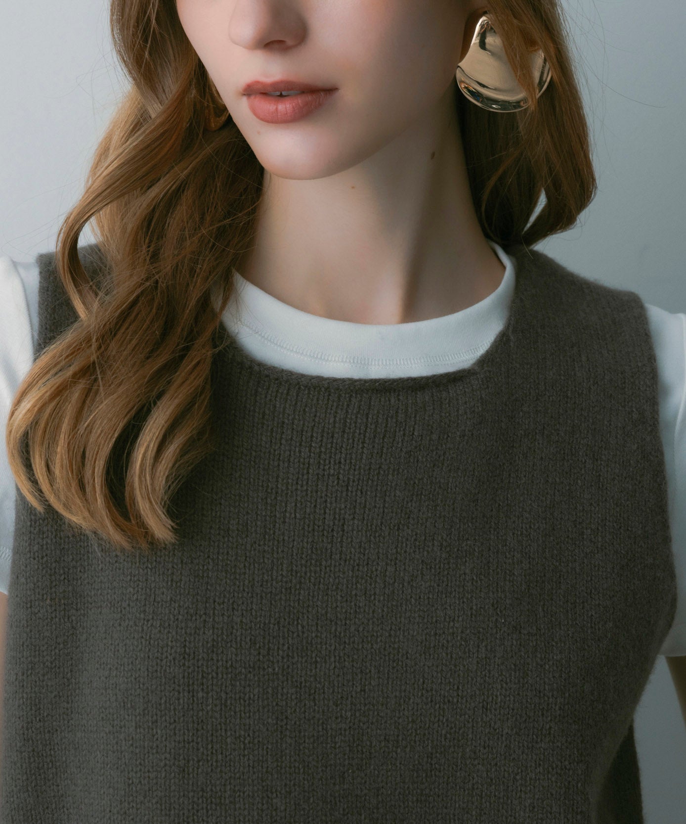 ウールニットベスト