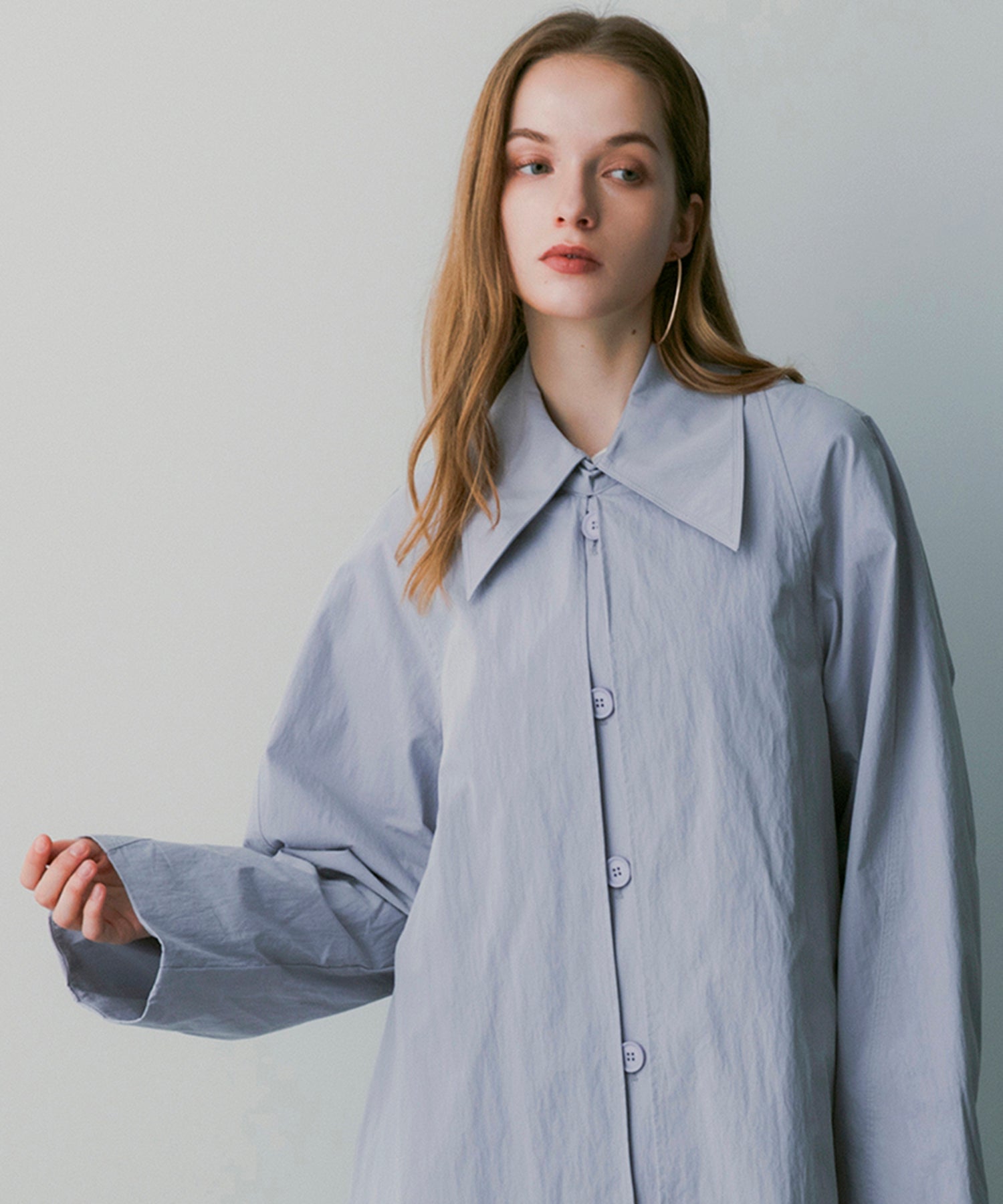 レイヤードロングコート