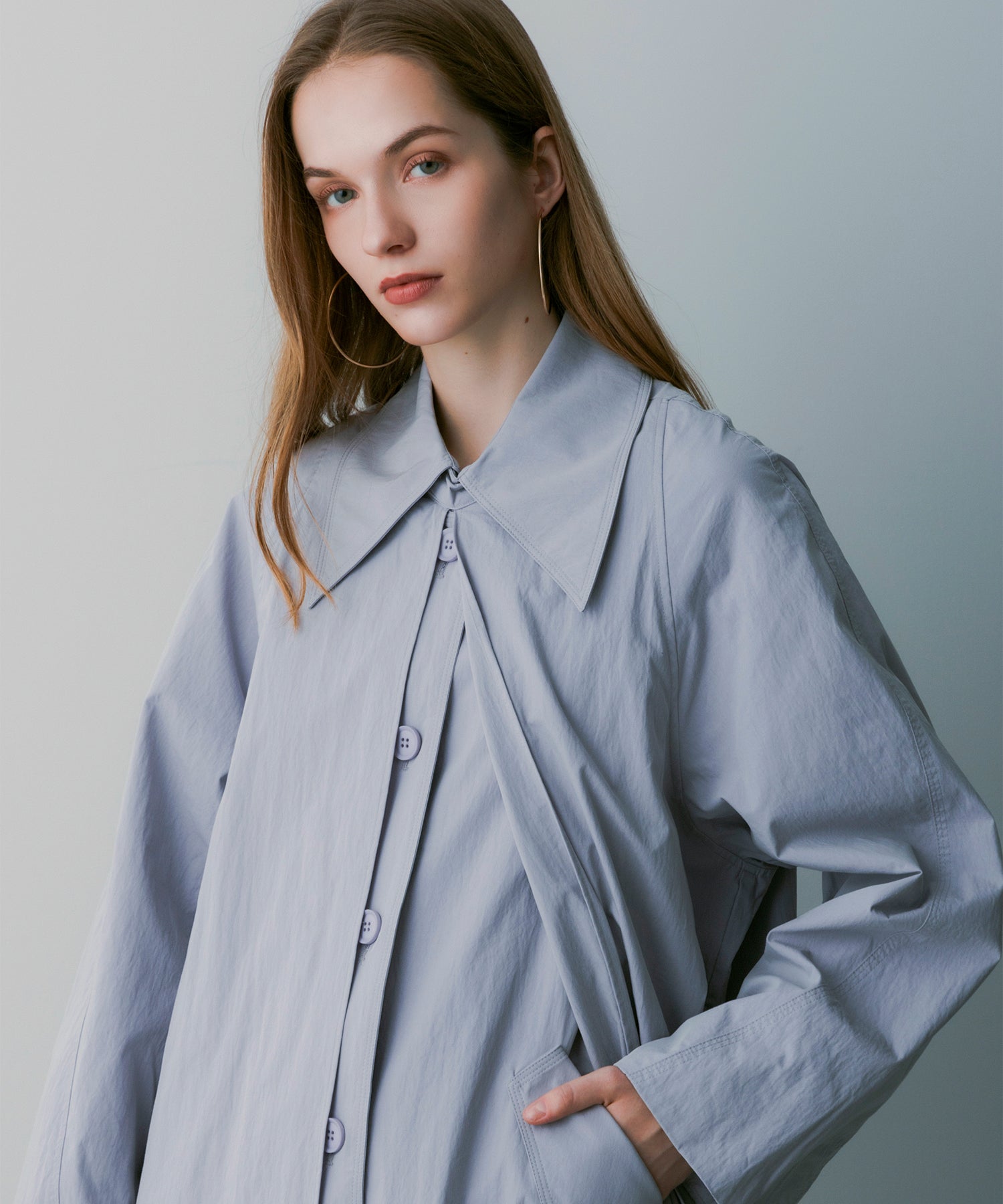 レイヤードロングコート