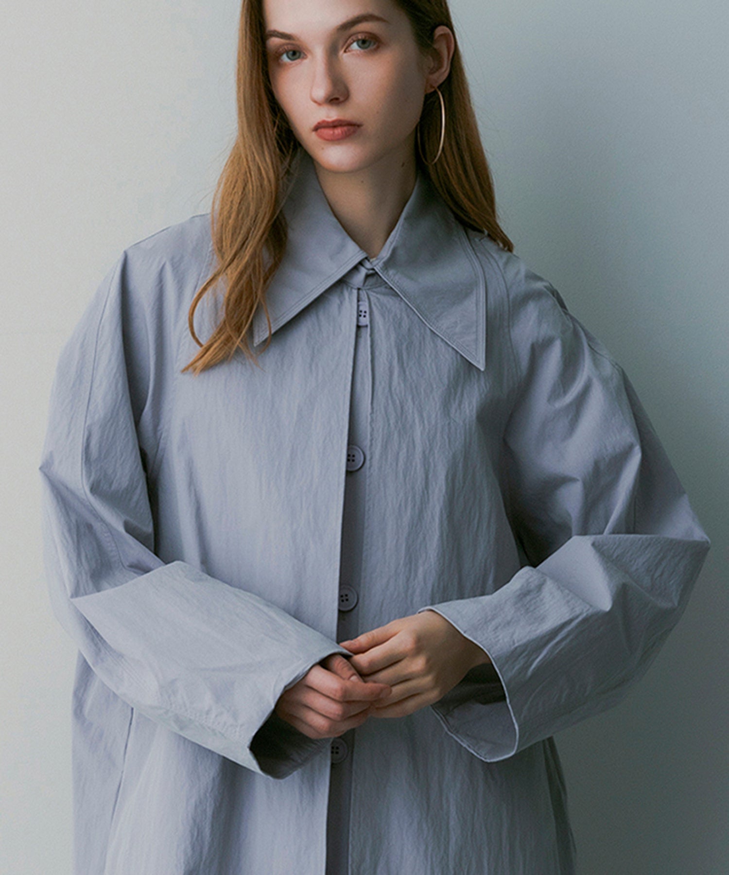 レイヤードロングコート