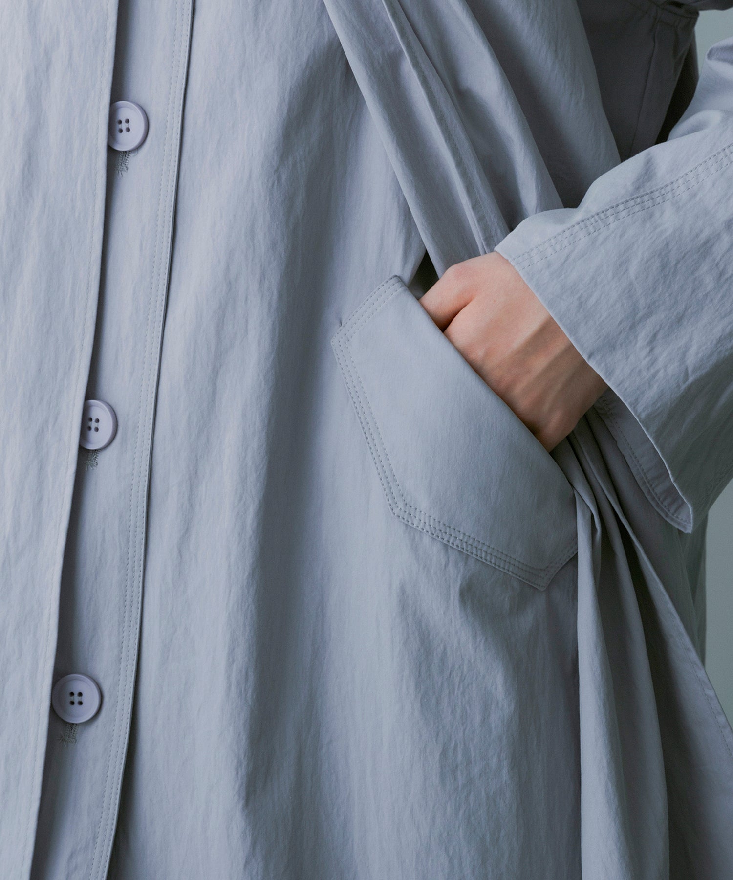 レイヤードロングコート