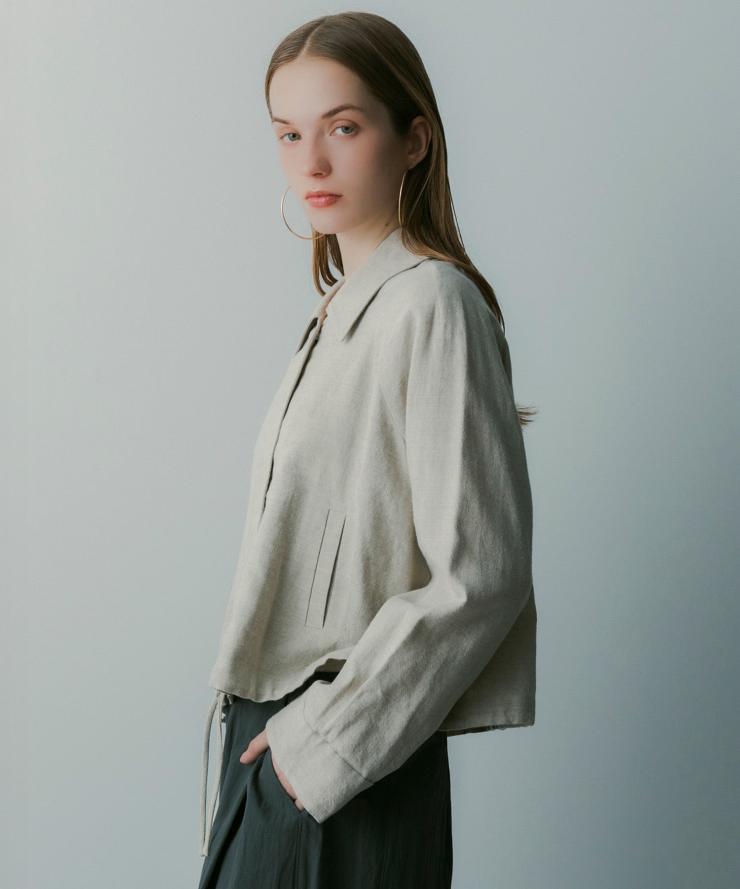 【3月中旬お届け予約商品】ウールブレンド ショートジャケット