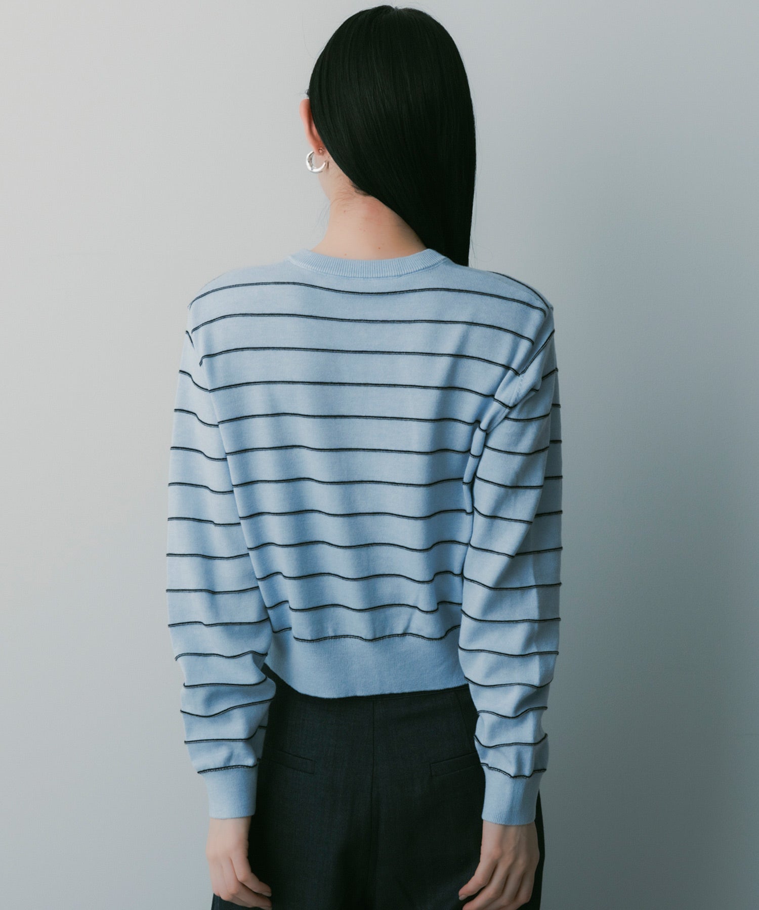 ボーダーニットカーディガン