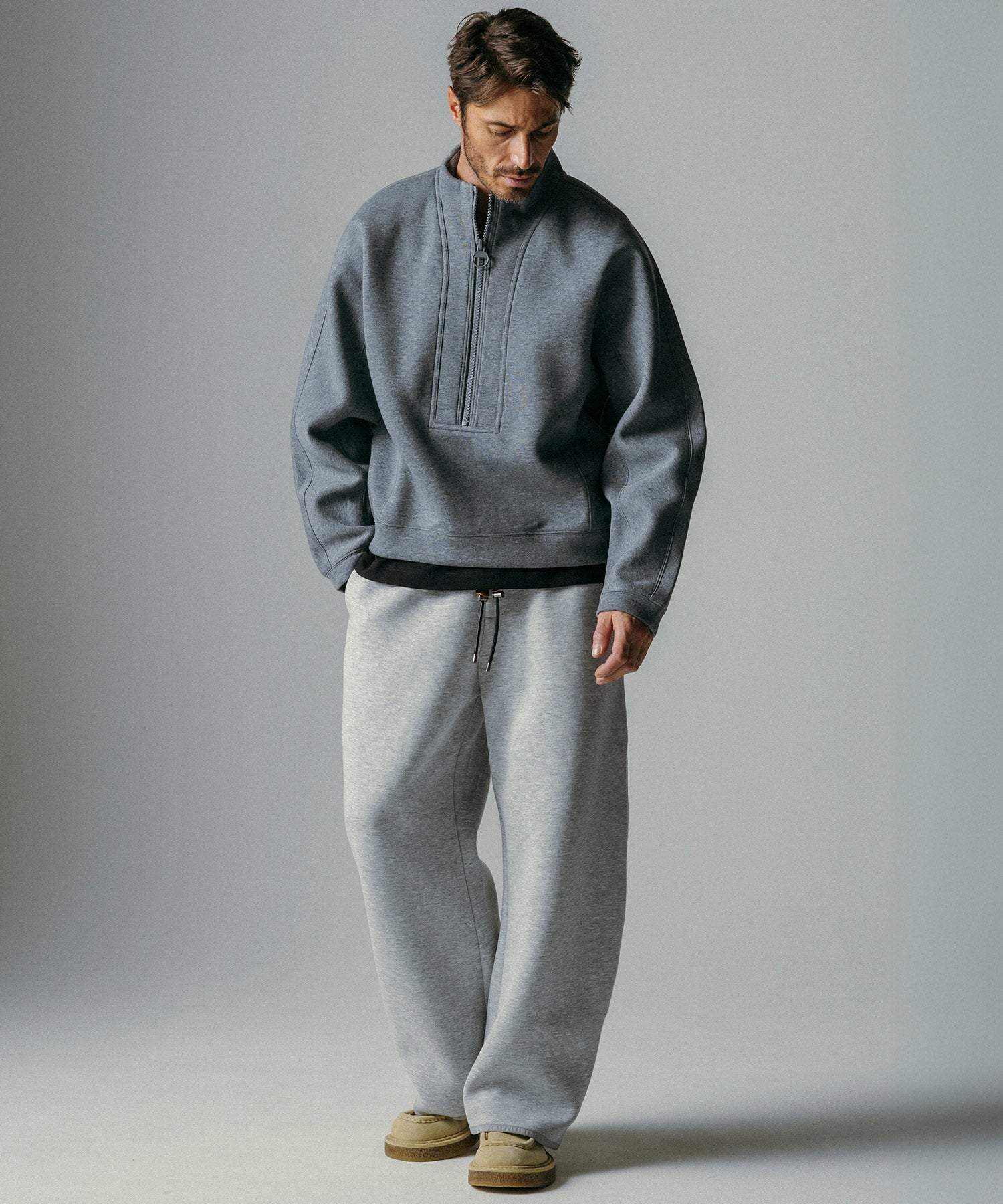 リラックス ワイドドロストパンツ