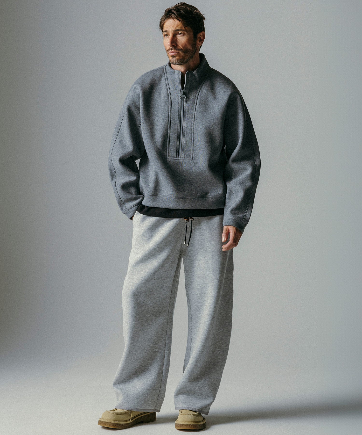 リラックス ワイドドロストパンツ