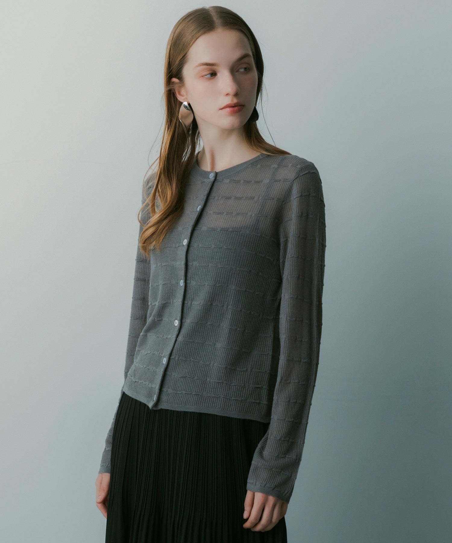 デザインニットカーディガン