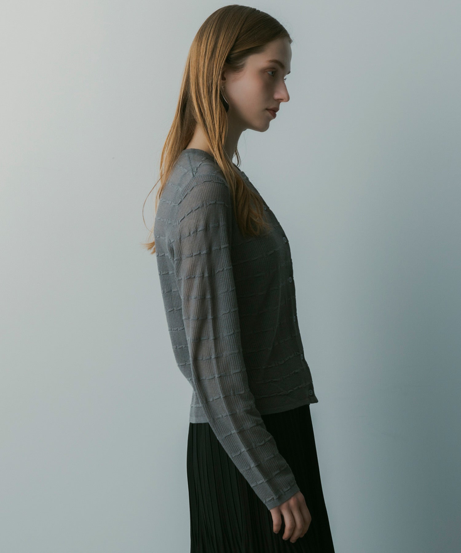 デザインニットカーディガン