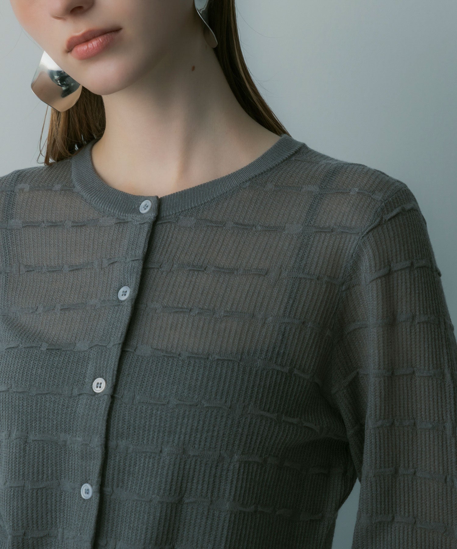 デザインニットカーディガン