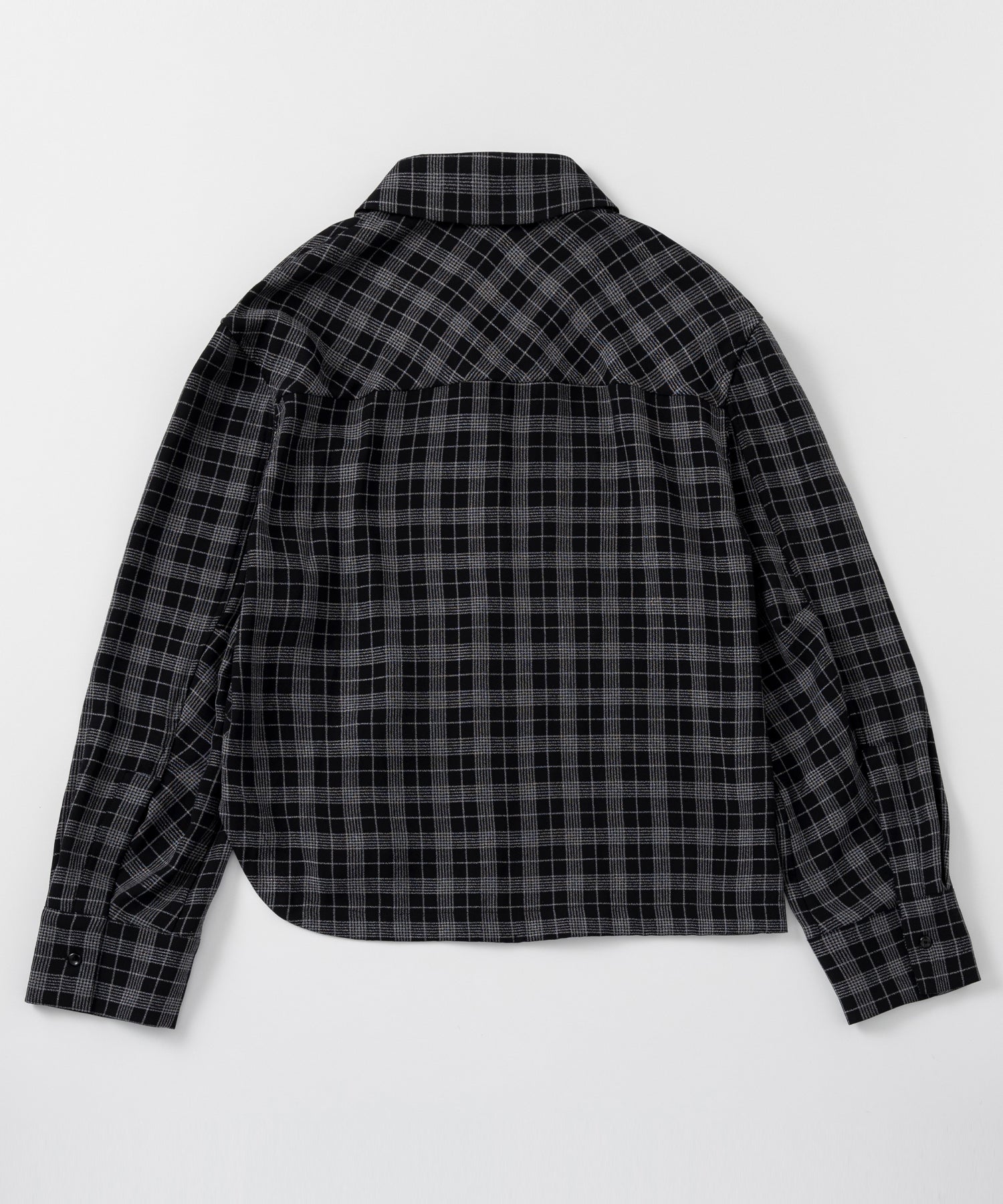 カットデザイン チェックシャツ