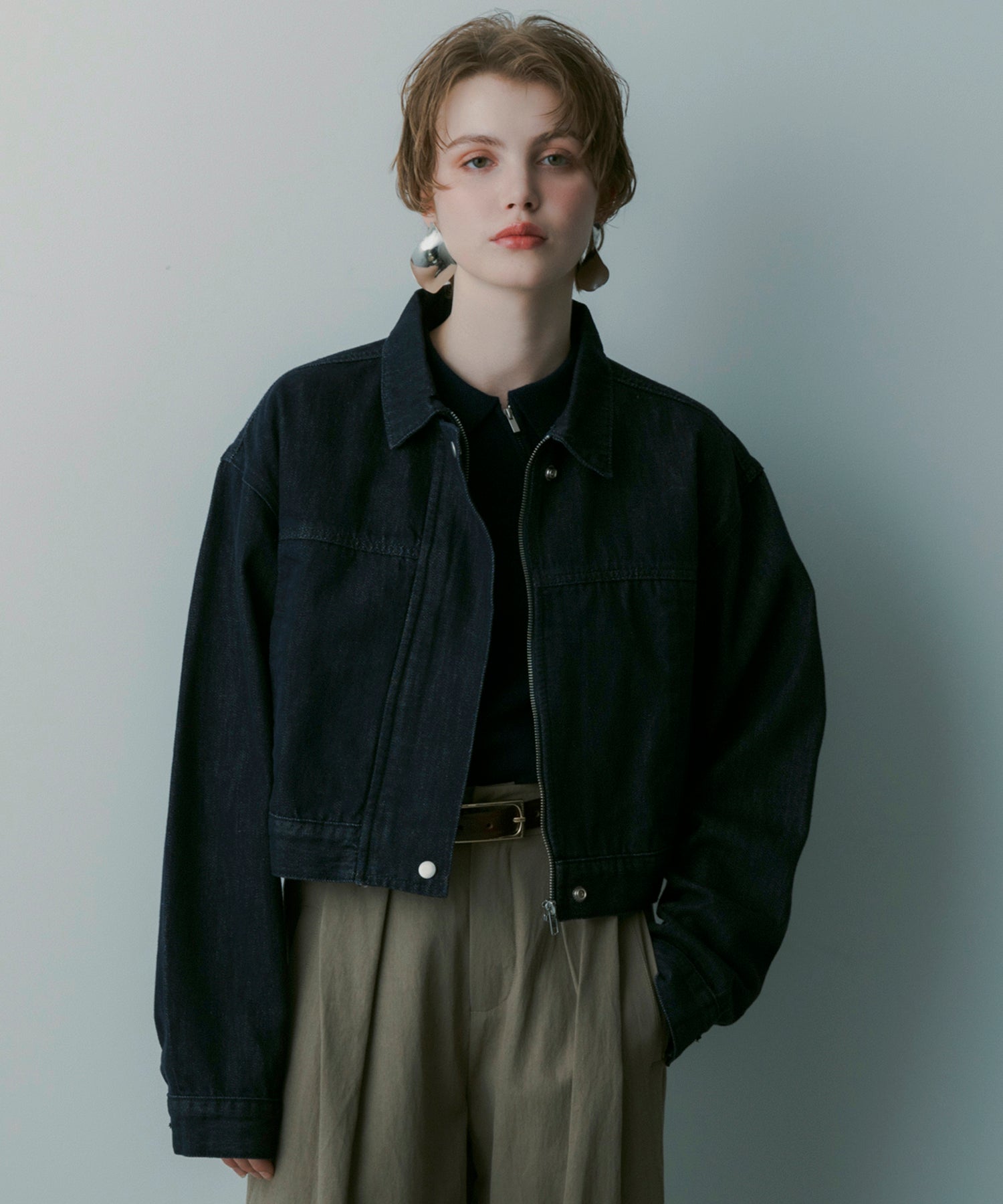 クロップドデニムジャケット