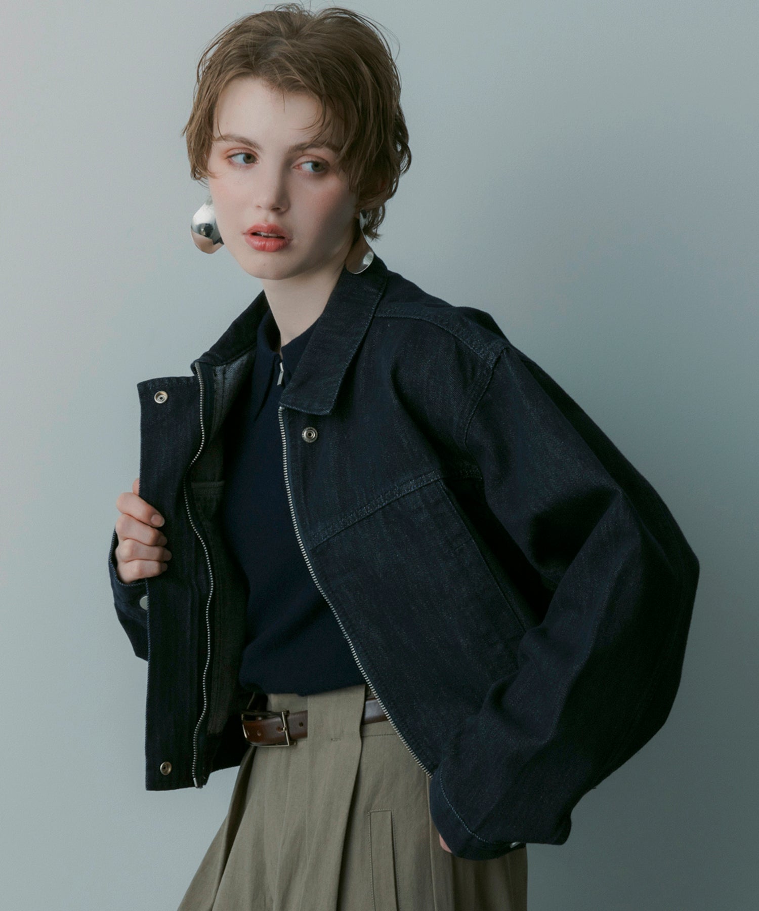 クロップドデニムジャケット