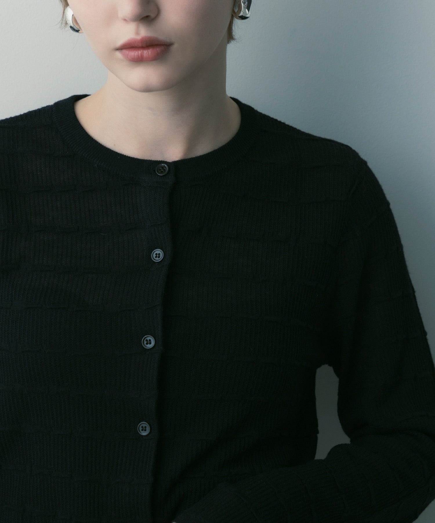 デザインニットカーディガン