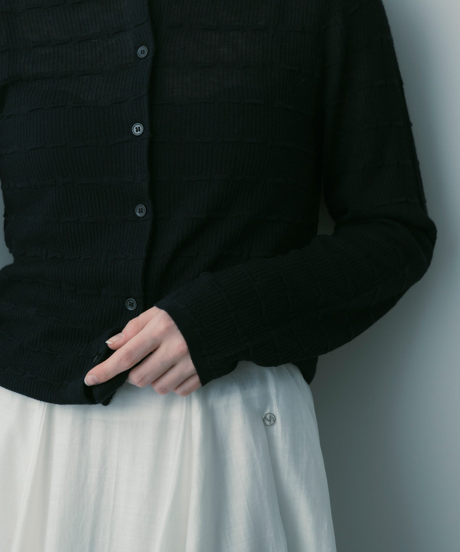 デザインニットカーディガン