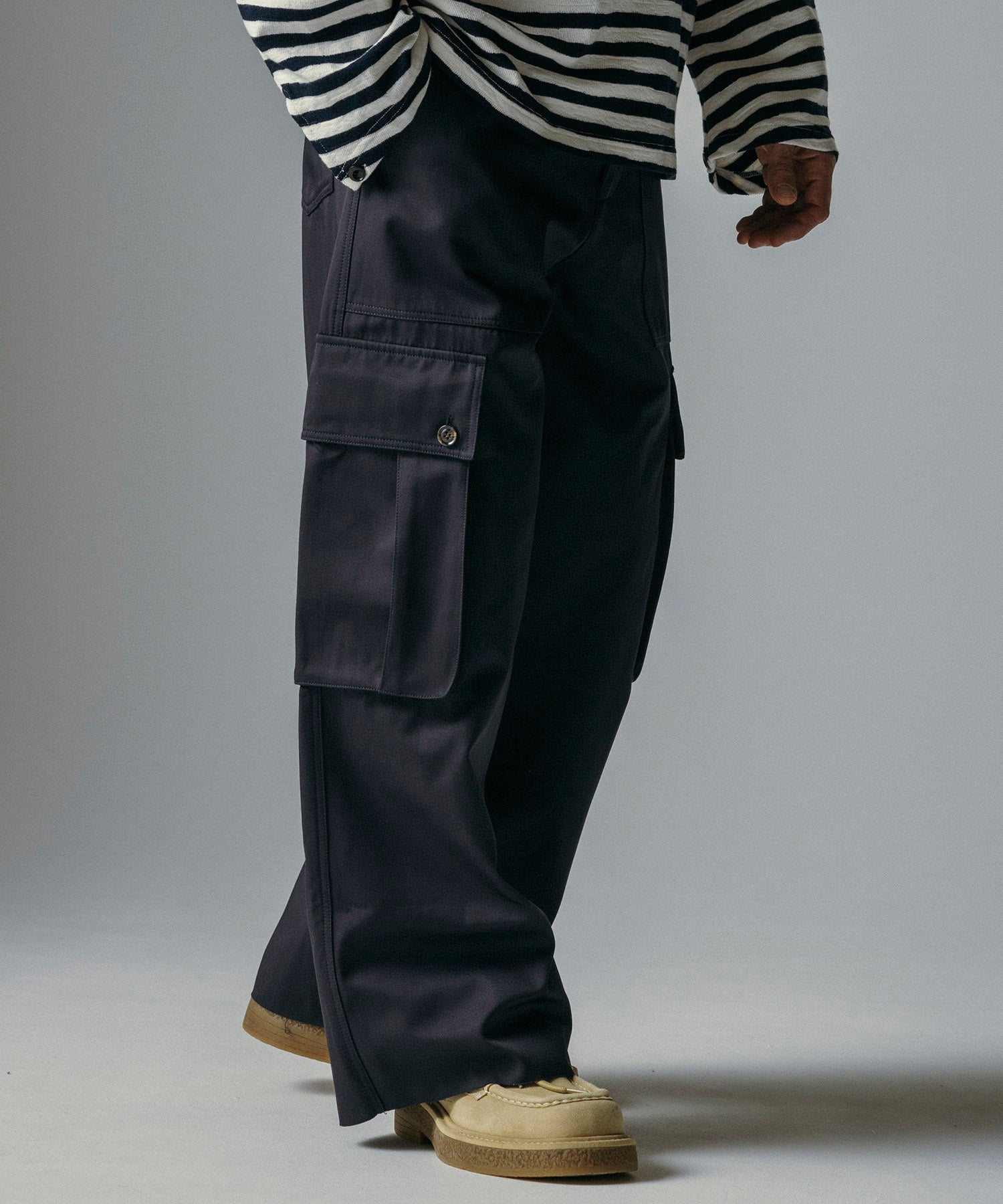 【12月上旬お届け予約商品】ハイウエスト ワイドカーゴパンツ