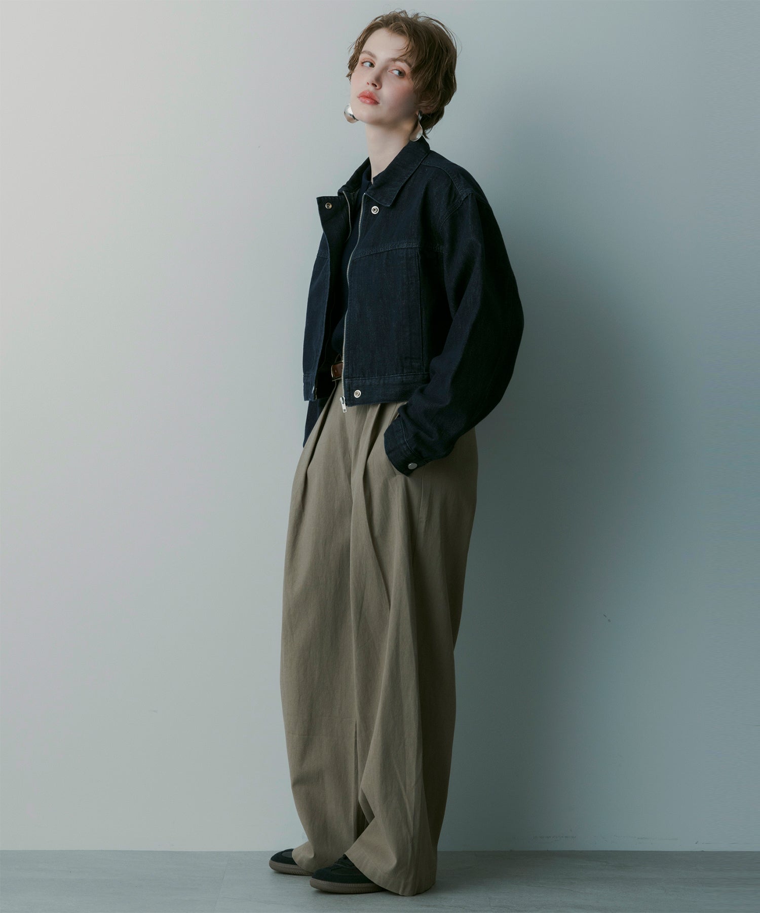 クロップドデニムジャケット