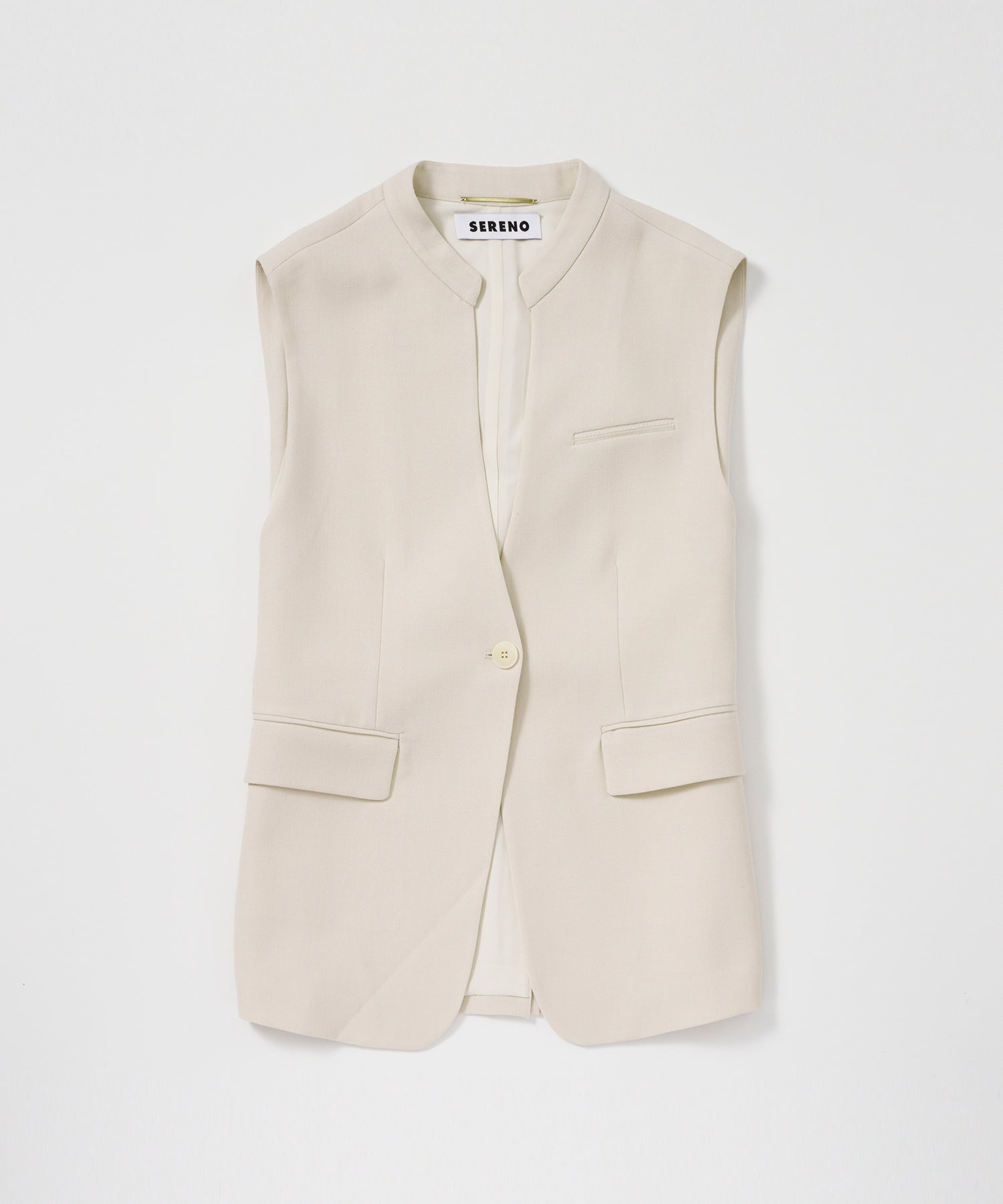 【3月中旬お届け予約商品】スタンドカラー ジレ