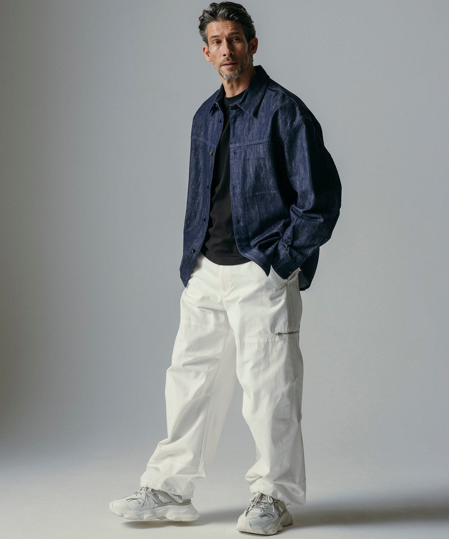 【12月上旬お届け予約商品】ワイドストレート カーゴパンツ