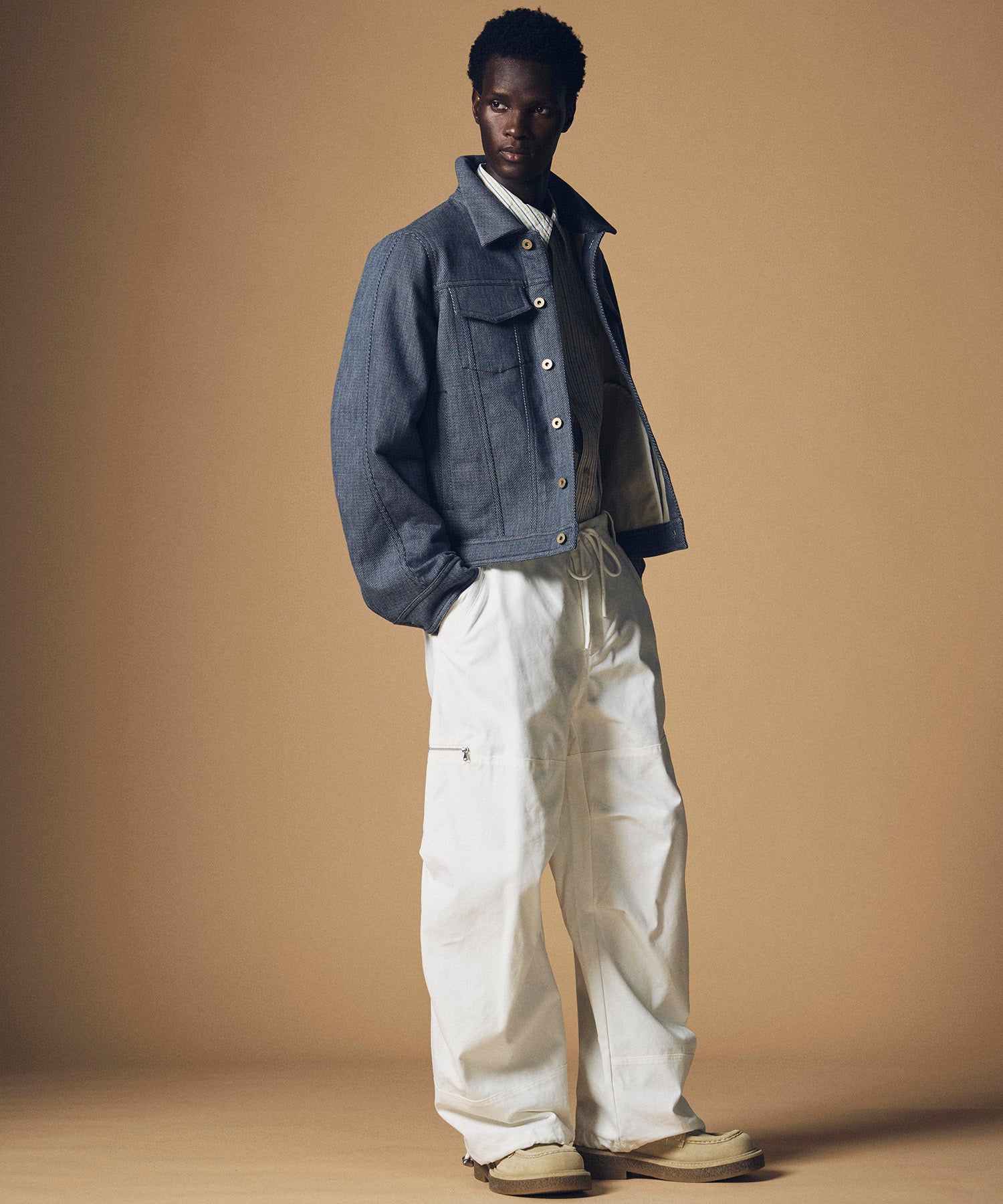 【12月上旬お届け予約商品】ワイドストレート カーゴパンツ