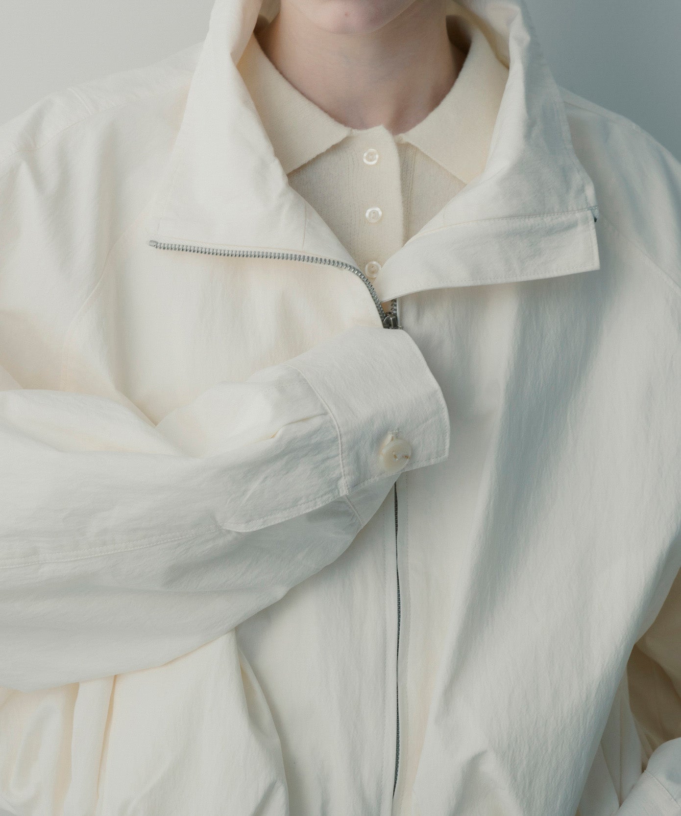 コットンナイロン バルーンジャケット