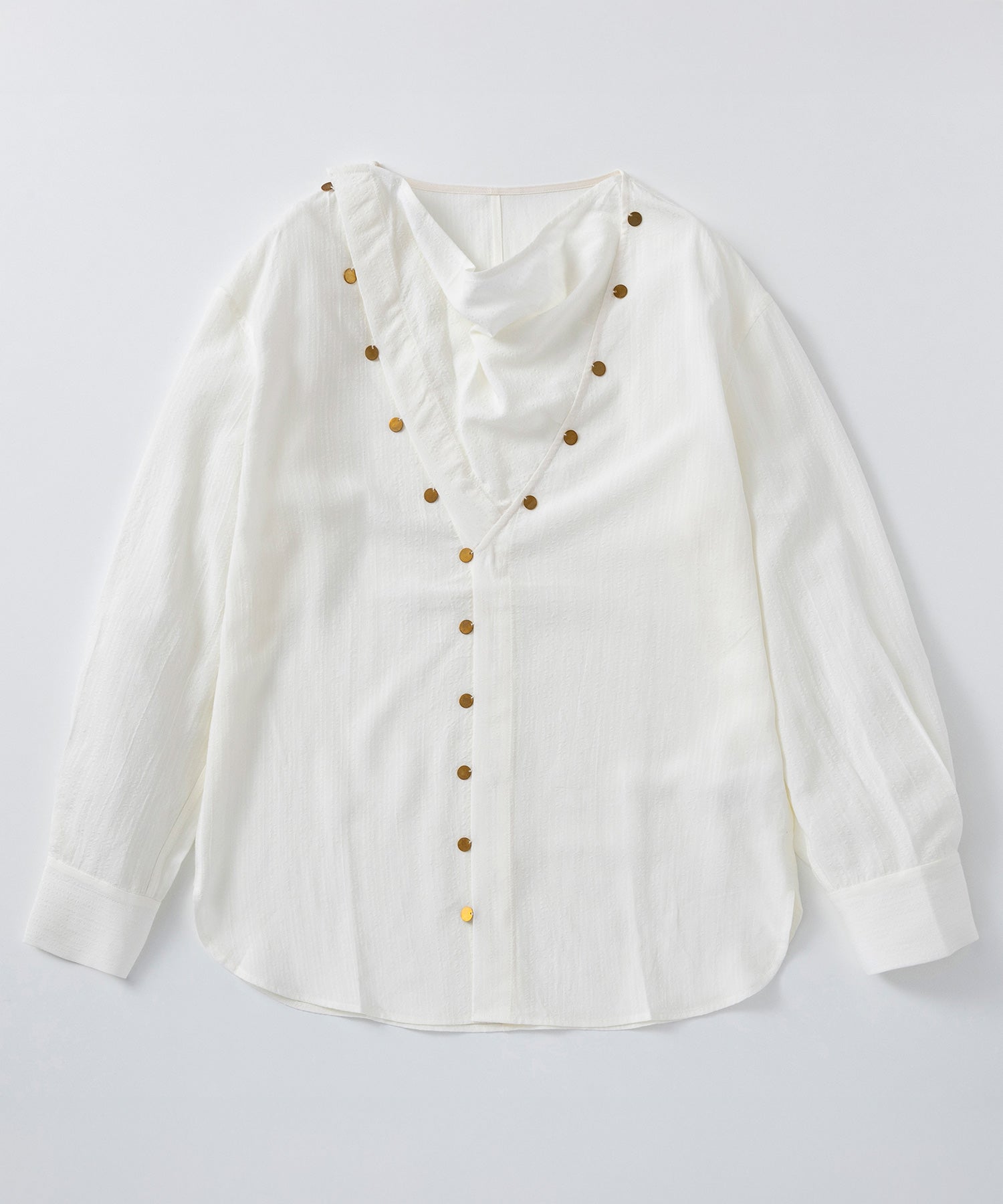 【12月中旬お届け予約商品】ゴールドチップデザインブラウス