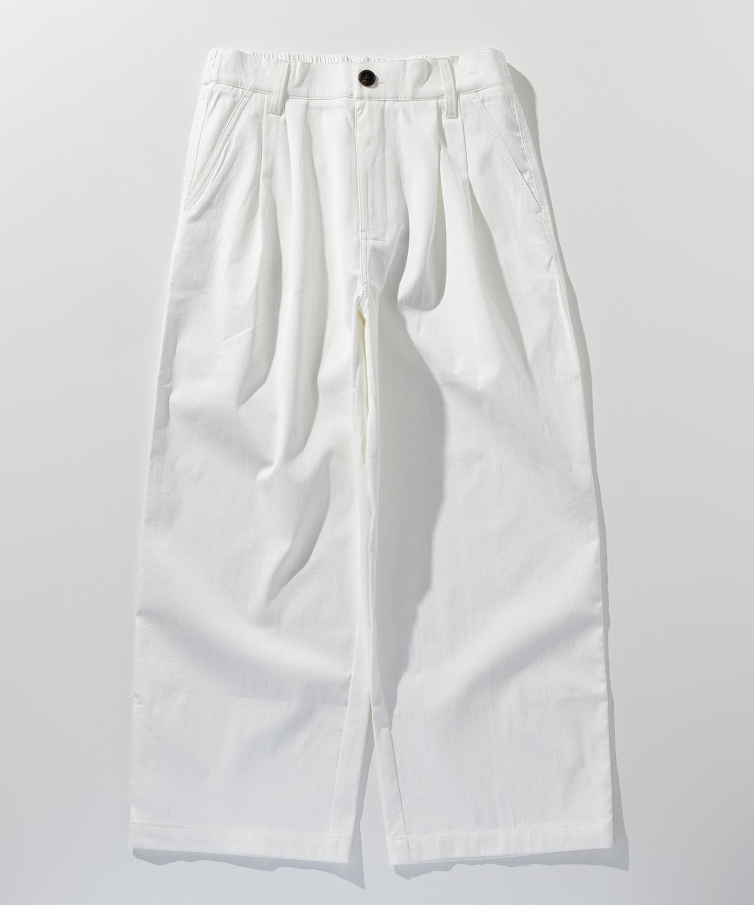 ハイウエスト ワンプリーツワイドパンツ