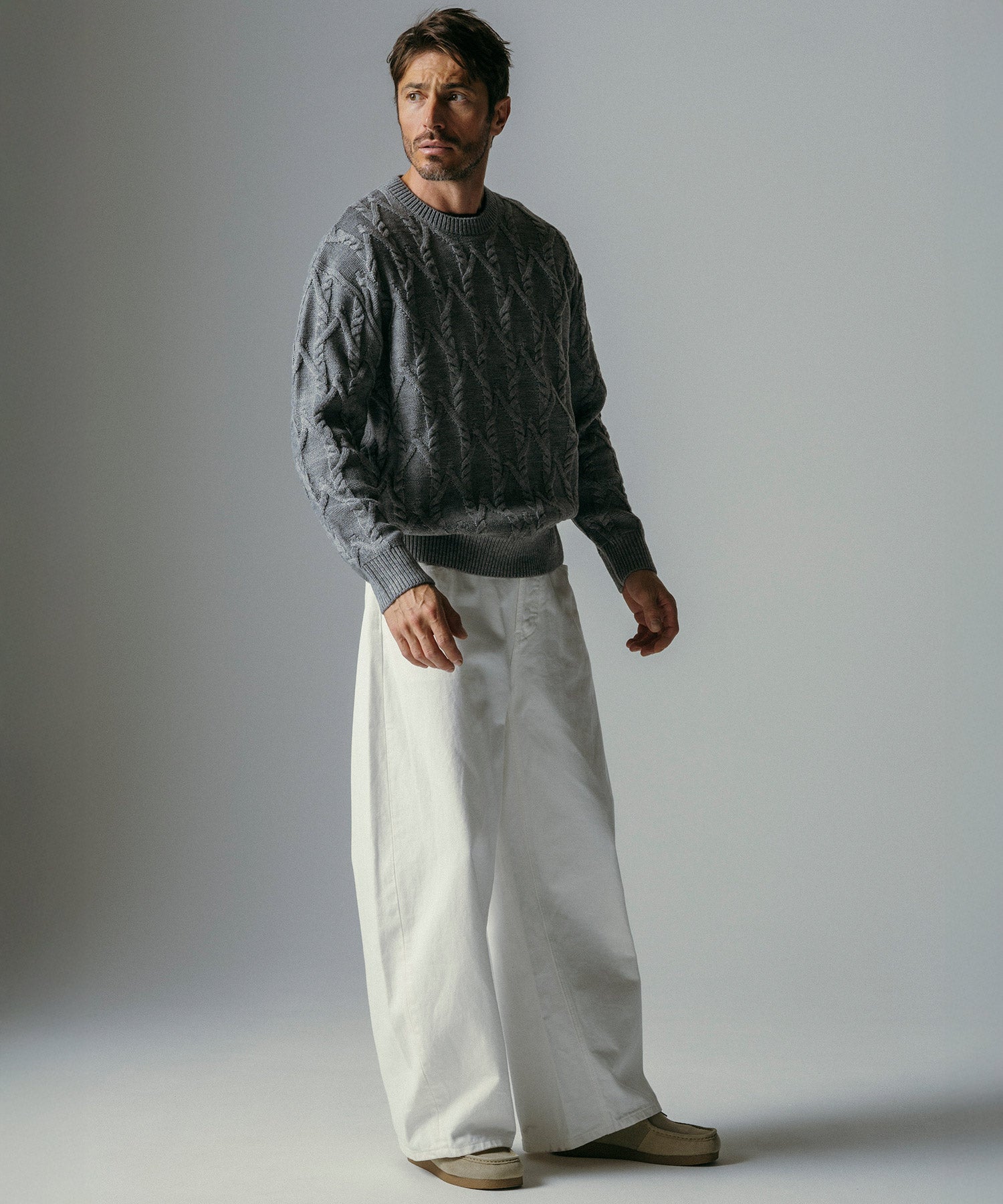 ハイウエスト バルーンワイドクロップドパンツ